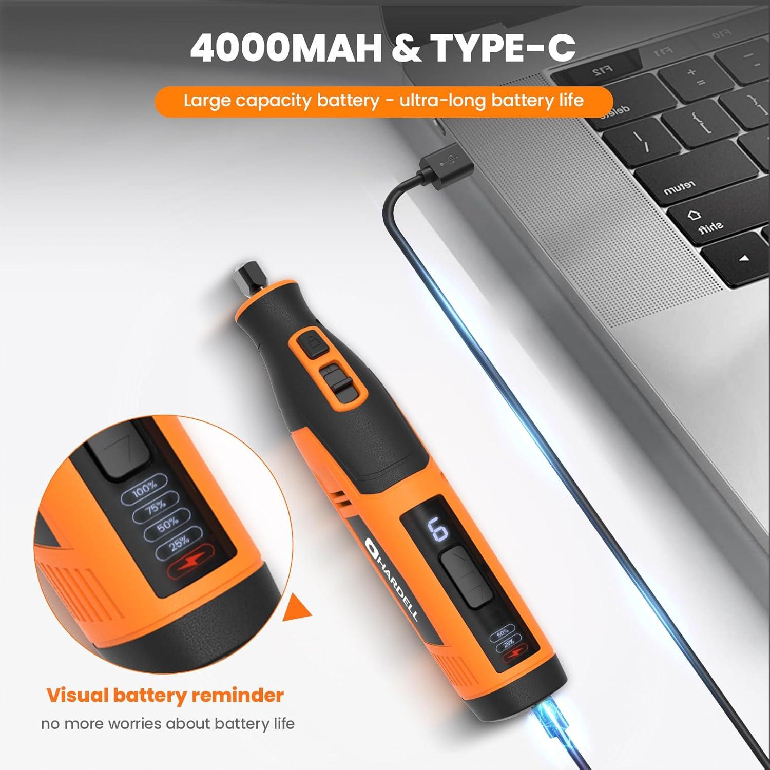 Herramienta Rotativa Inalámbrica HARDELL 4V 80 Accesorios