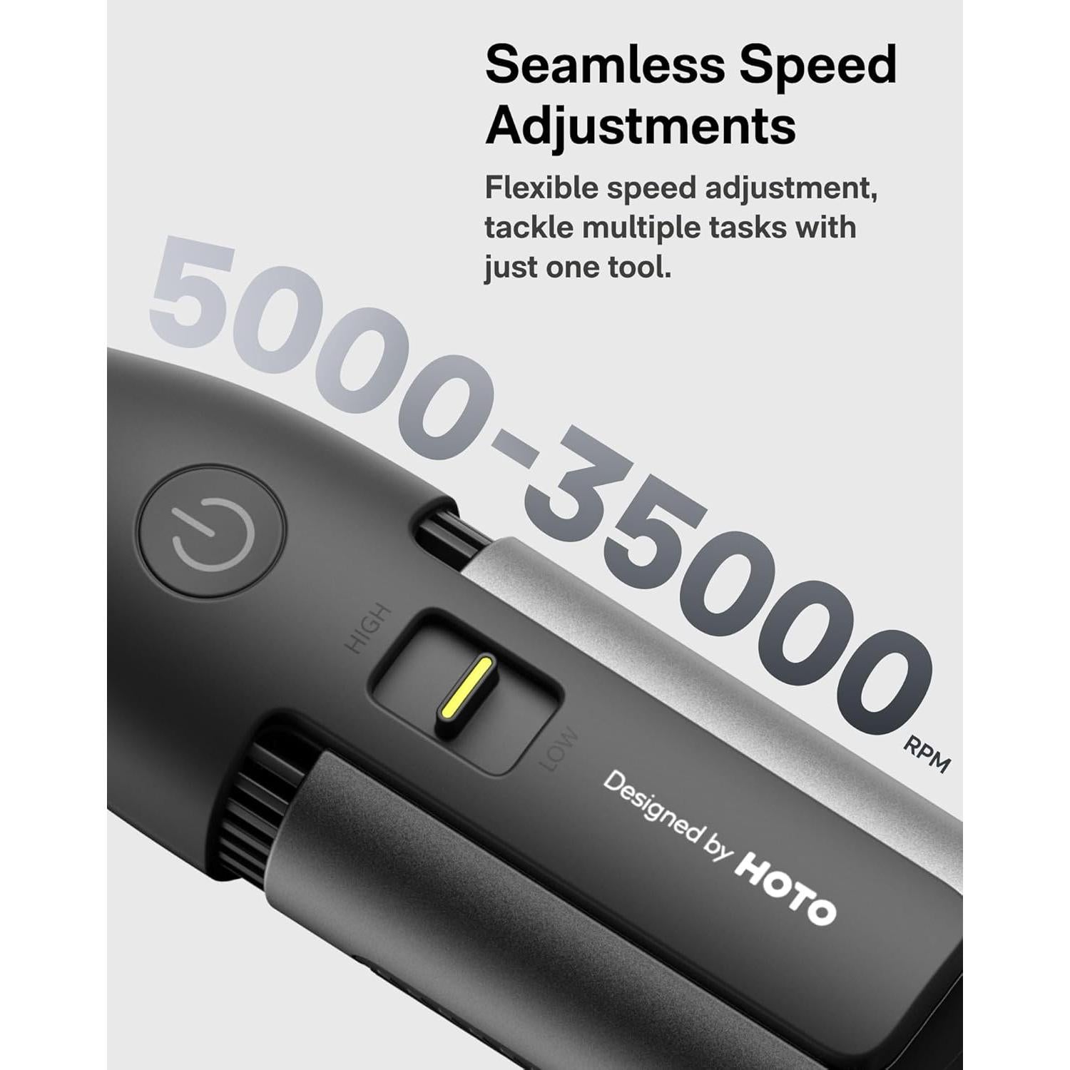 HOTO Herramienta Rotativa Inalámbrica 12V Pro 35000RPM 37 Acc.