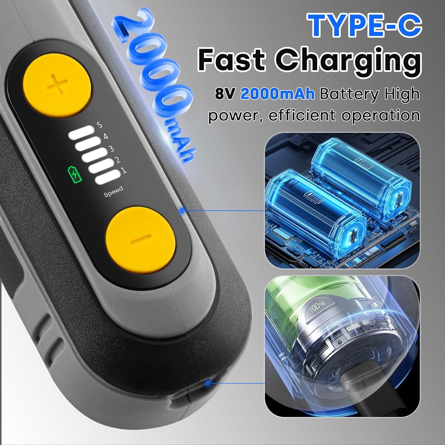 Herramienta Rotativa Inalámbrica Enventor 8V con 123 Accesorios