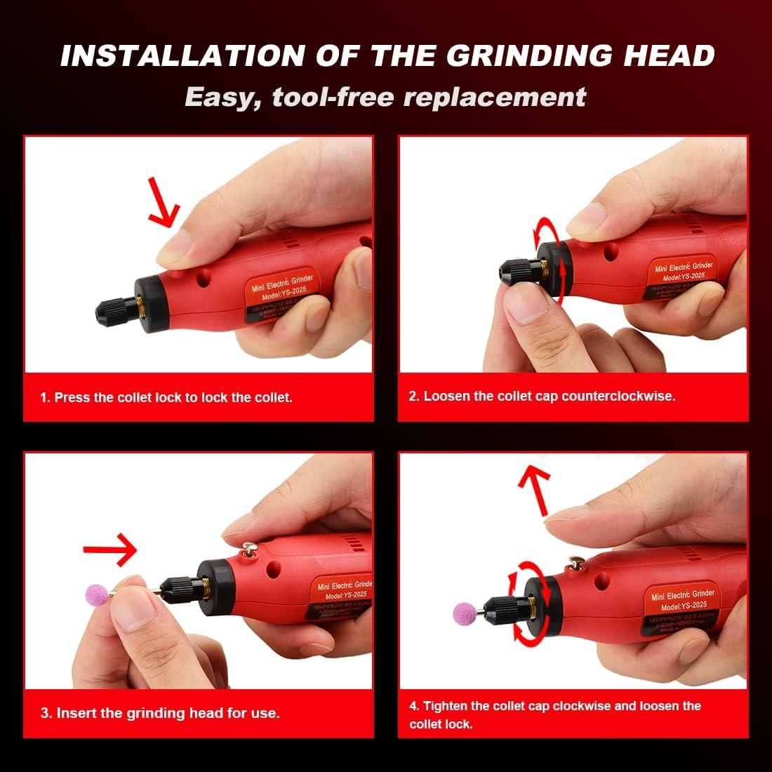 Kit de Herramienta Rotativa Inalámbrica AUTOJARE 6 Velocidades 24 Accesorios