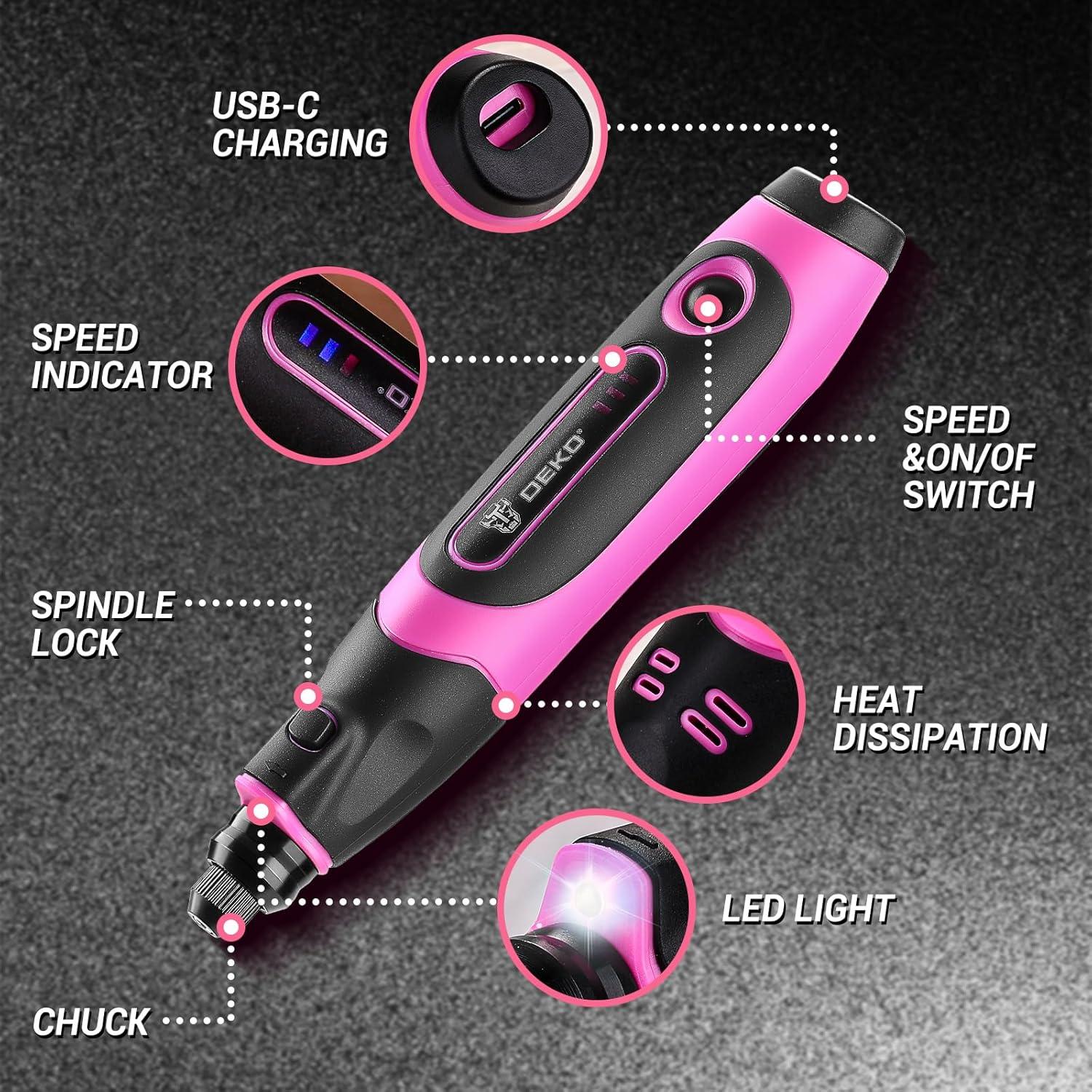 Mini Herramienta Rotativa Inalámbrica DEKOPRO 3.7V 70 Accesorios