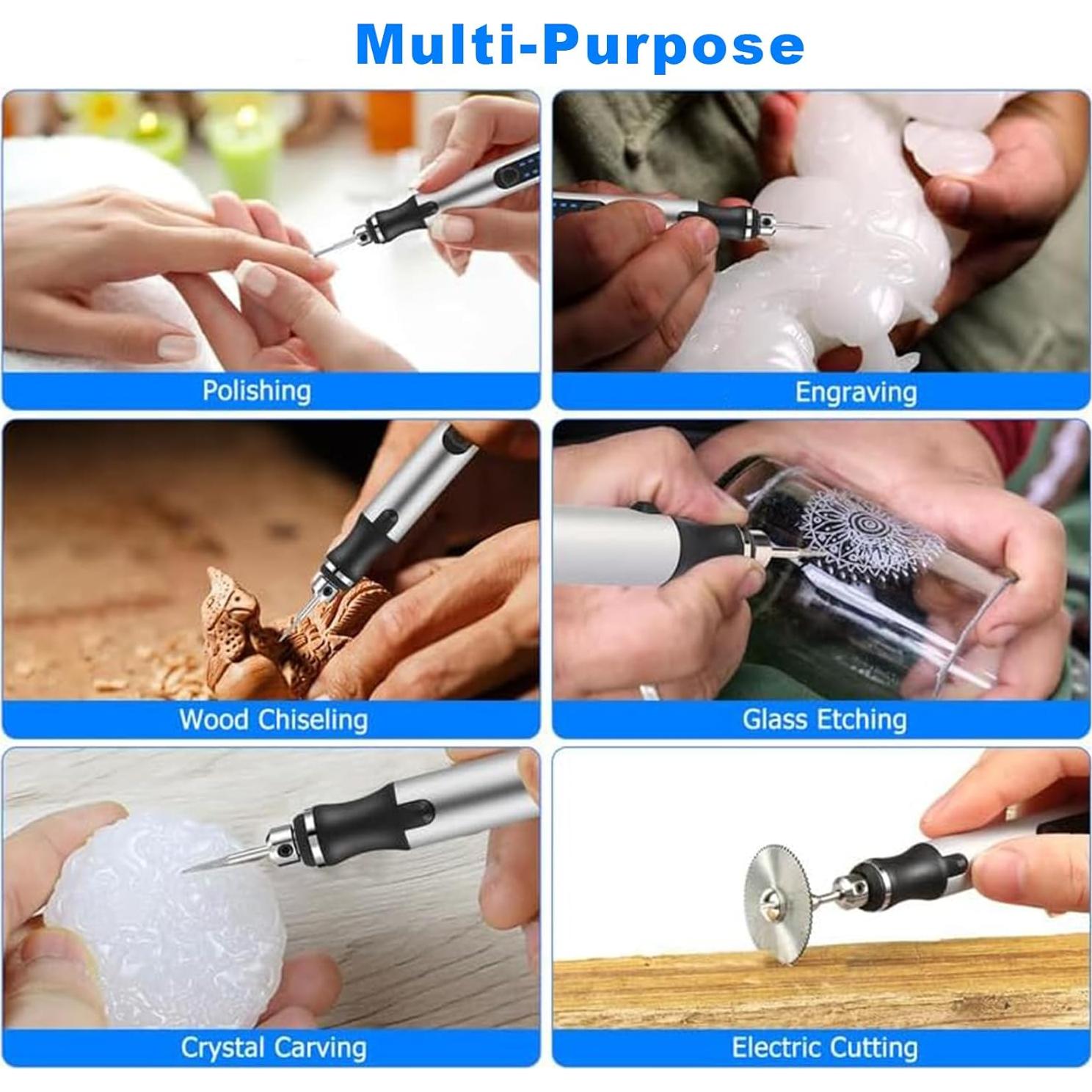 Bolígrafo de Grabado Eléctrico JANGKLIFE Mini Inalámbrico 3 Velocidades