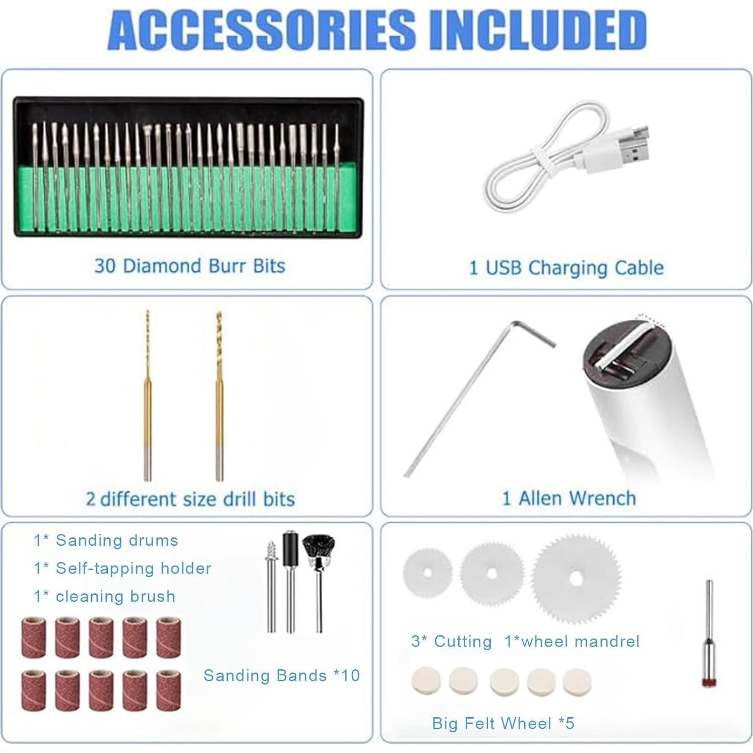 Bolígrafo de Grabado Eléctrico JANGKLIFE Mini Inalámbrico 3 Velocidades