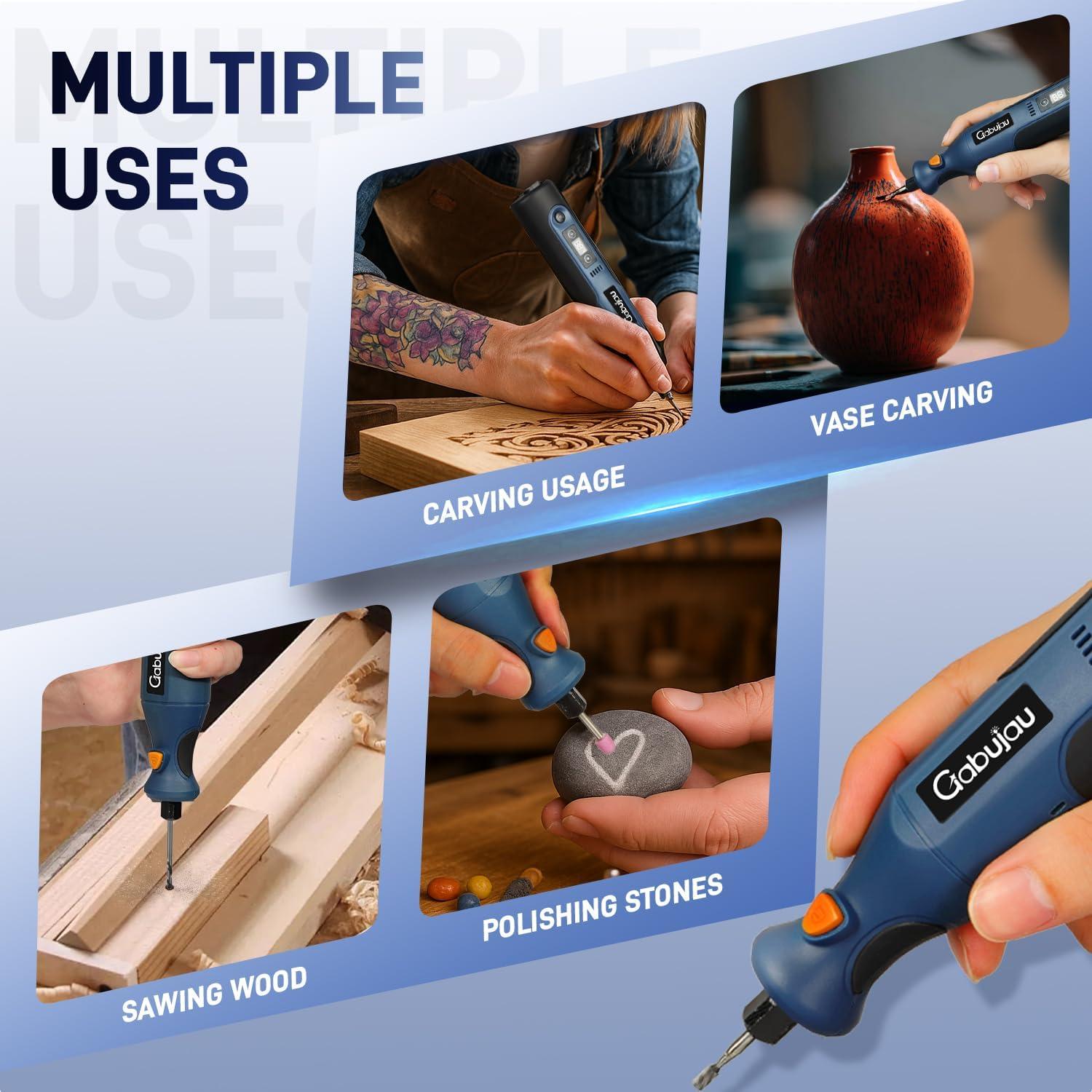 Kit de Herramienta Rotativa Inalámbrica Gabujau 7.4V 51 Accesorios