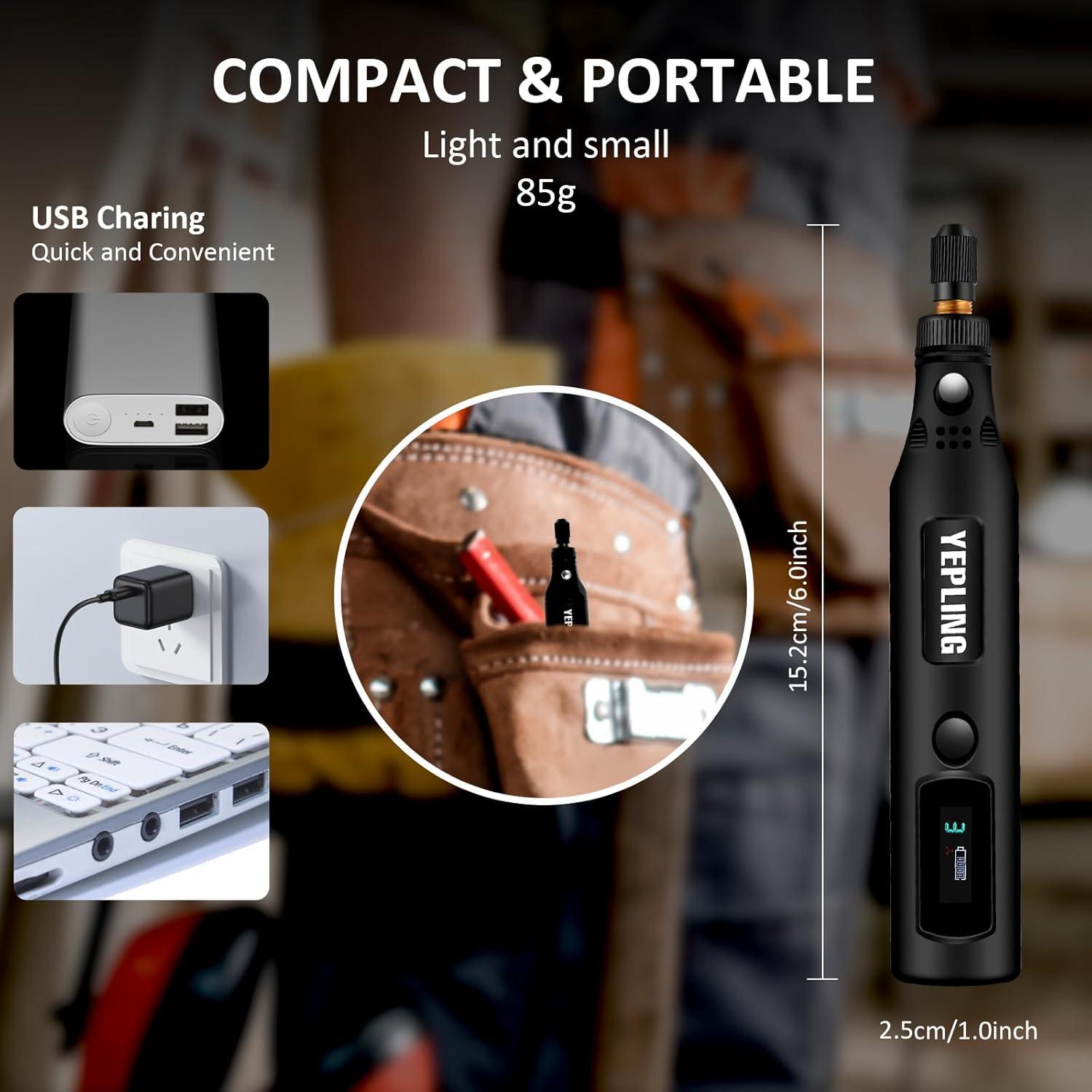 Herramienta Rotativa Inalámbrica YEPLING HJ102 3.7V 72 Accesorios