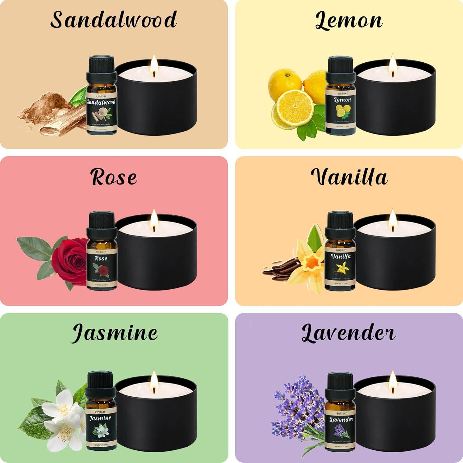 Kit de Fabricación de Velas SUPMIND 200g con Aromas y Colorantes