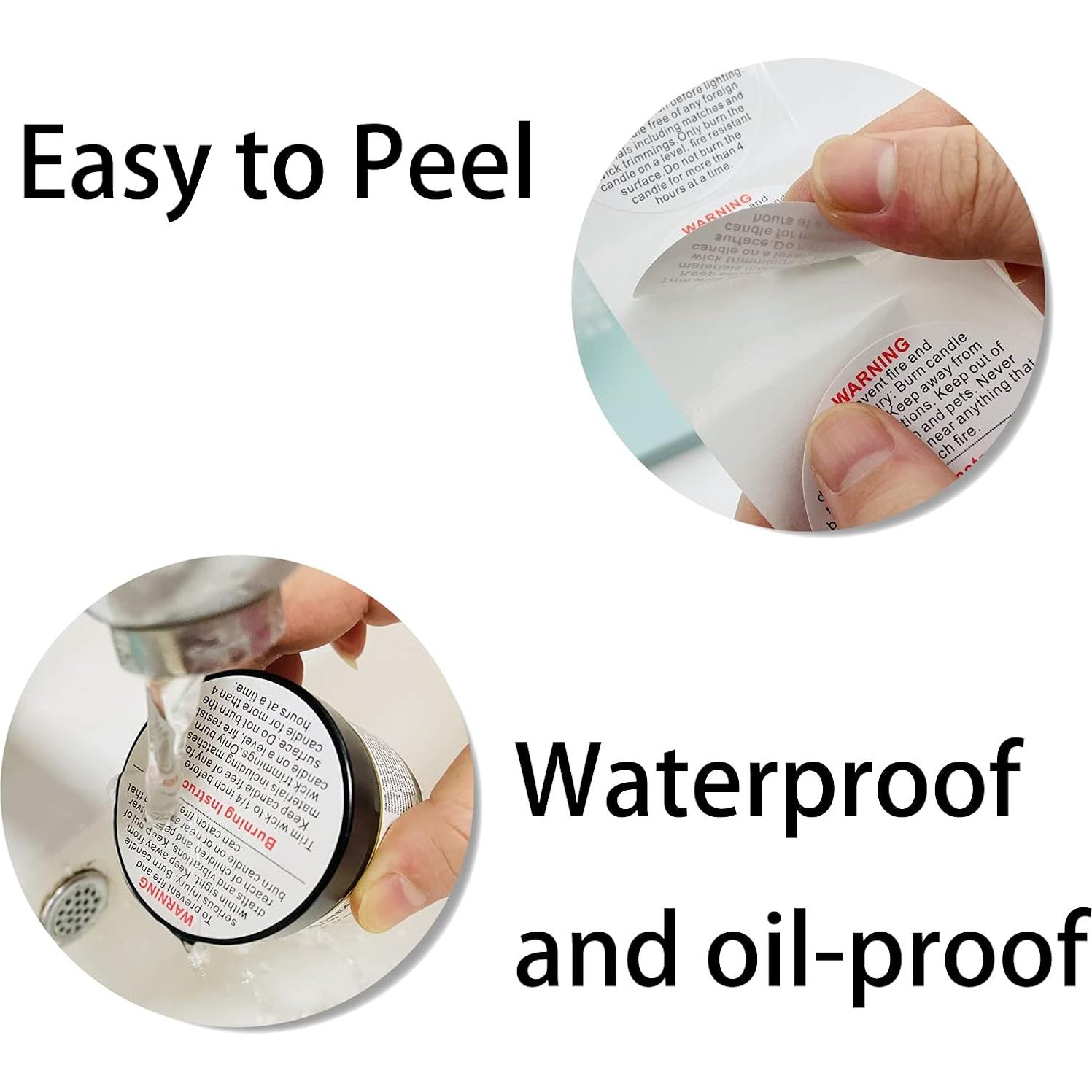 Etiquetas de Advertencia para Velas FuraHa 720 Piezas 5.08 cm