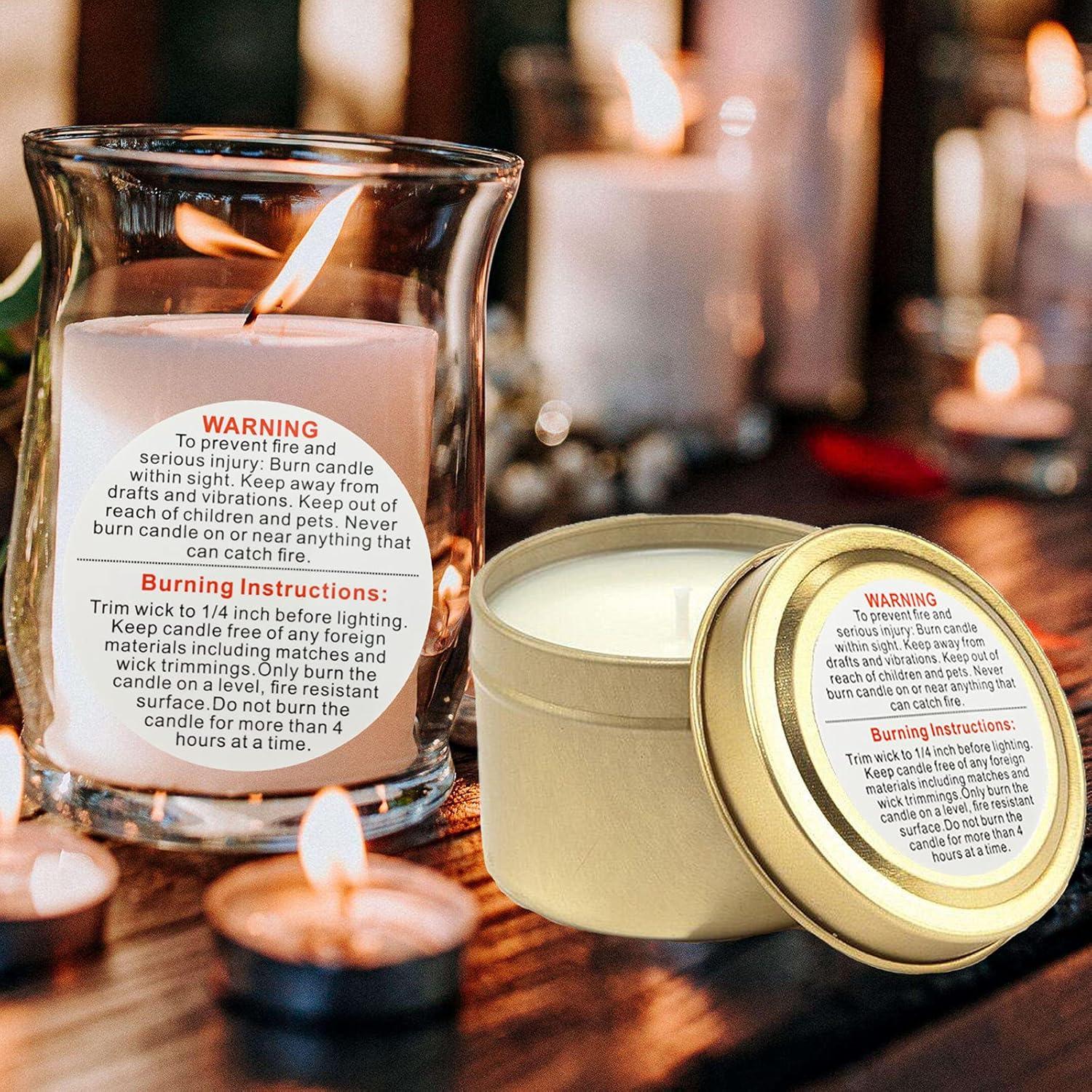 Etiquetas de Advertencia para Velas FuraHa 720 Piezas 5.08 cm