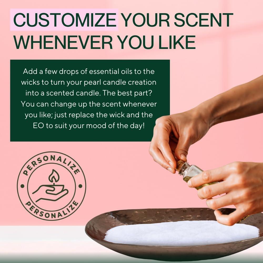 Kit de Velas de Arena Perladas LILY LADUE 0.45kg con Tazón de Cobre