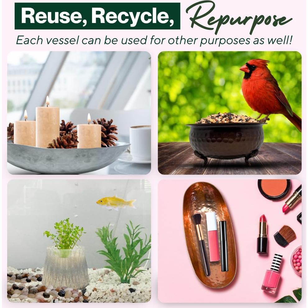 Kit de Velas de Arena Perladas LILY LADUE 0.45kg con Tazón de Cobre