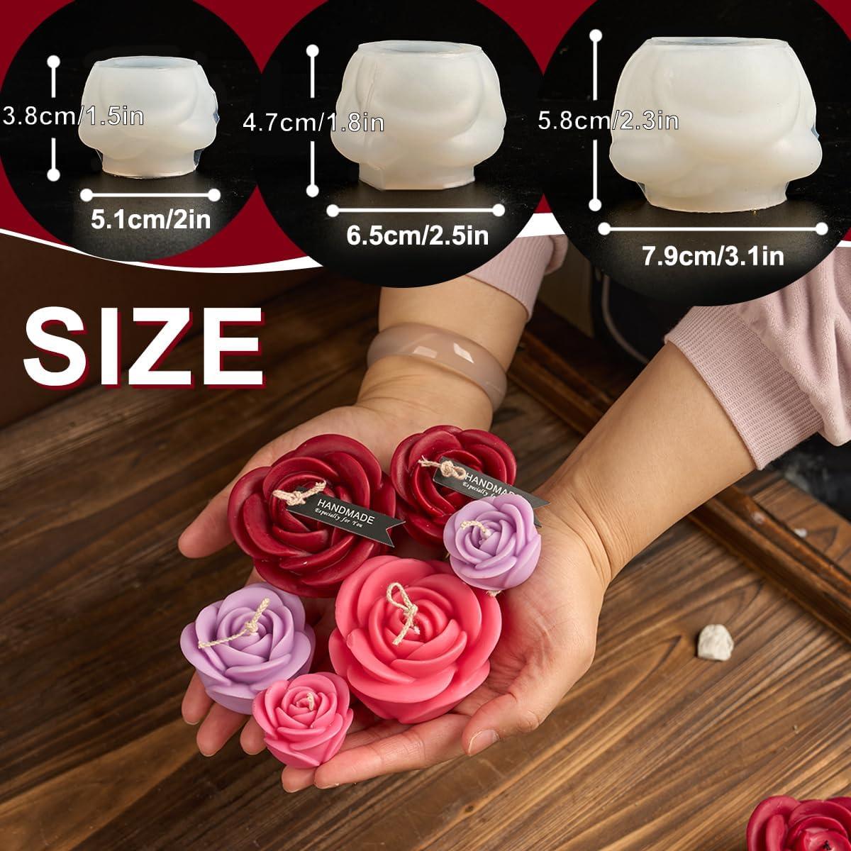 Kit de Fabricación de Velas Rosa 3D KDW - 16 Piezas DIY