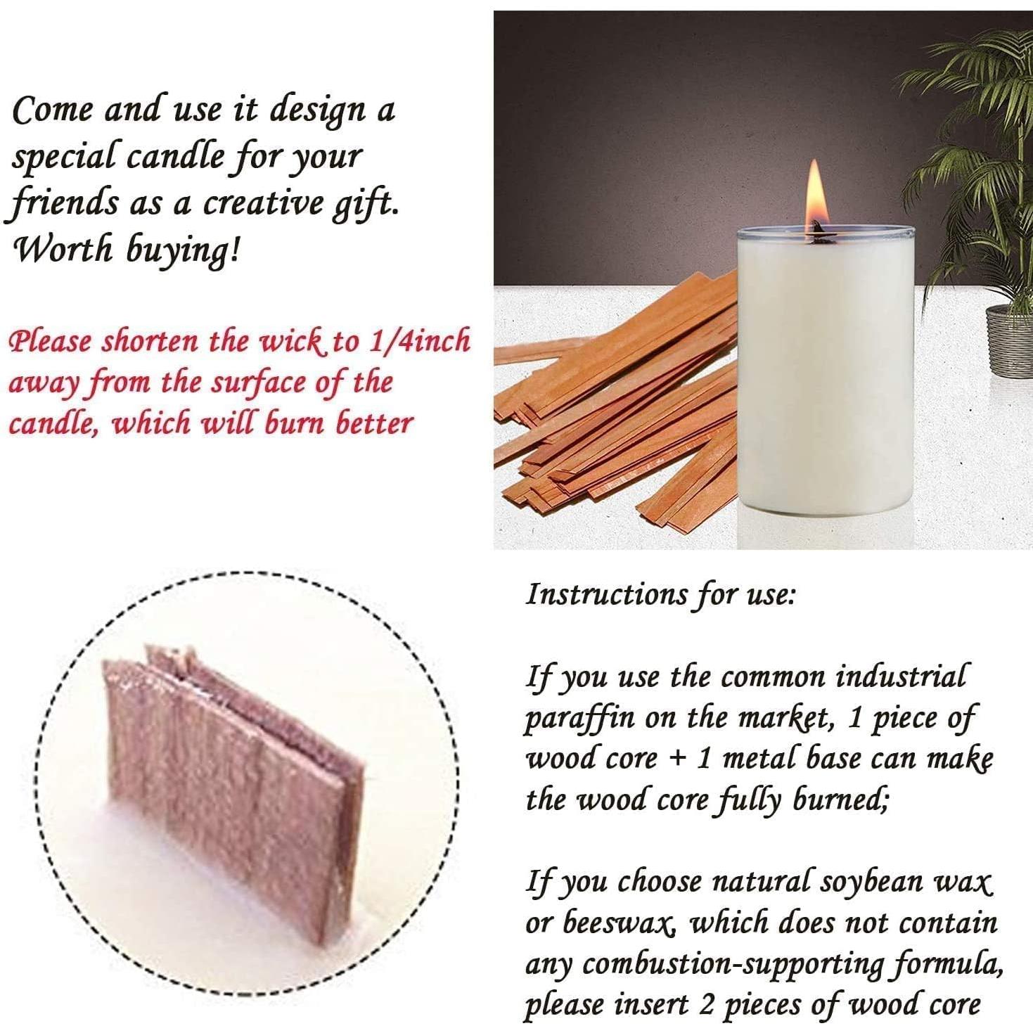 Mechas de Madera para Velas Baby Crab 50 Piezas 12.5x150mm