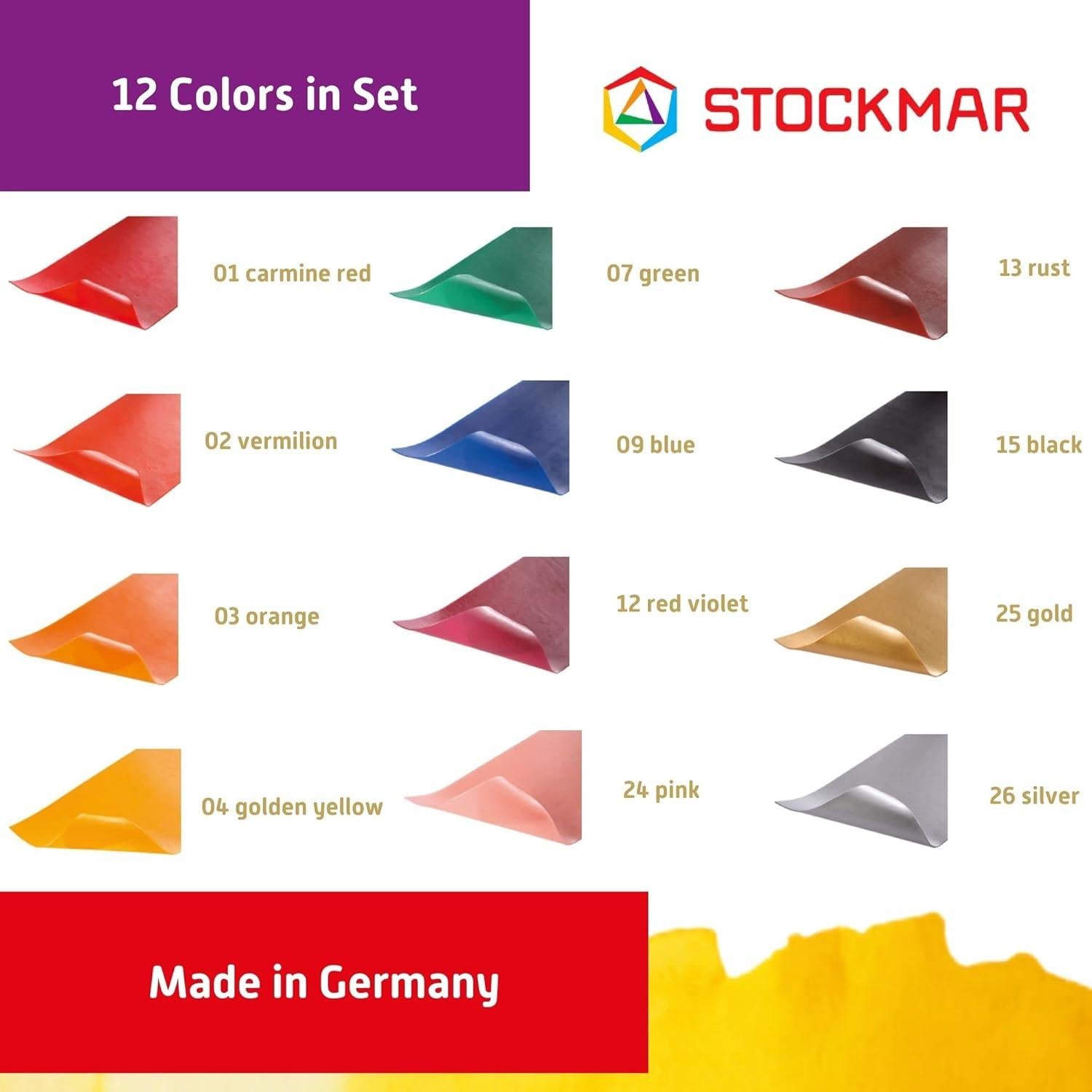 Hojas de Cera de Abeja Decorativa Stockmar - Caja de 12 Colores