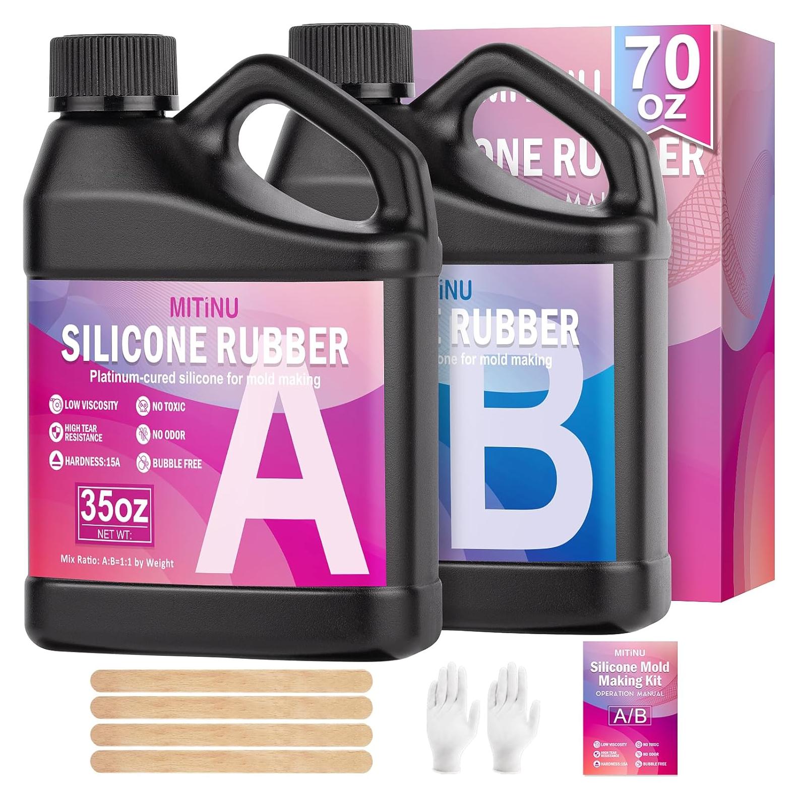 Kit de Moldes de Silicona MITINU 1986.5g 15A Curado Rápido