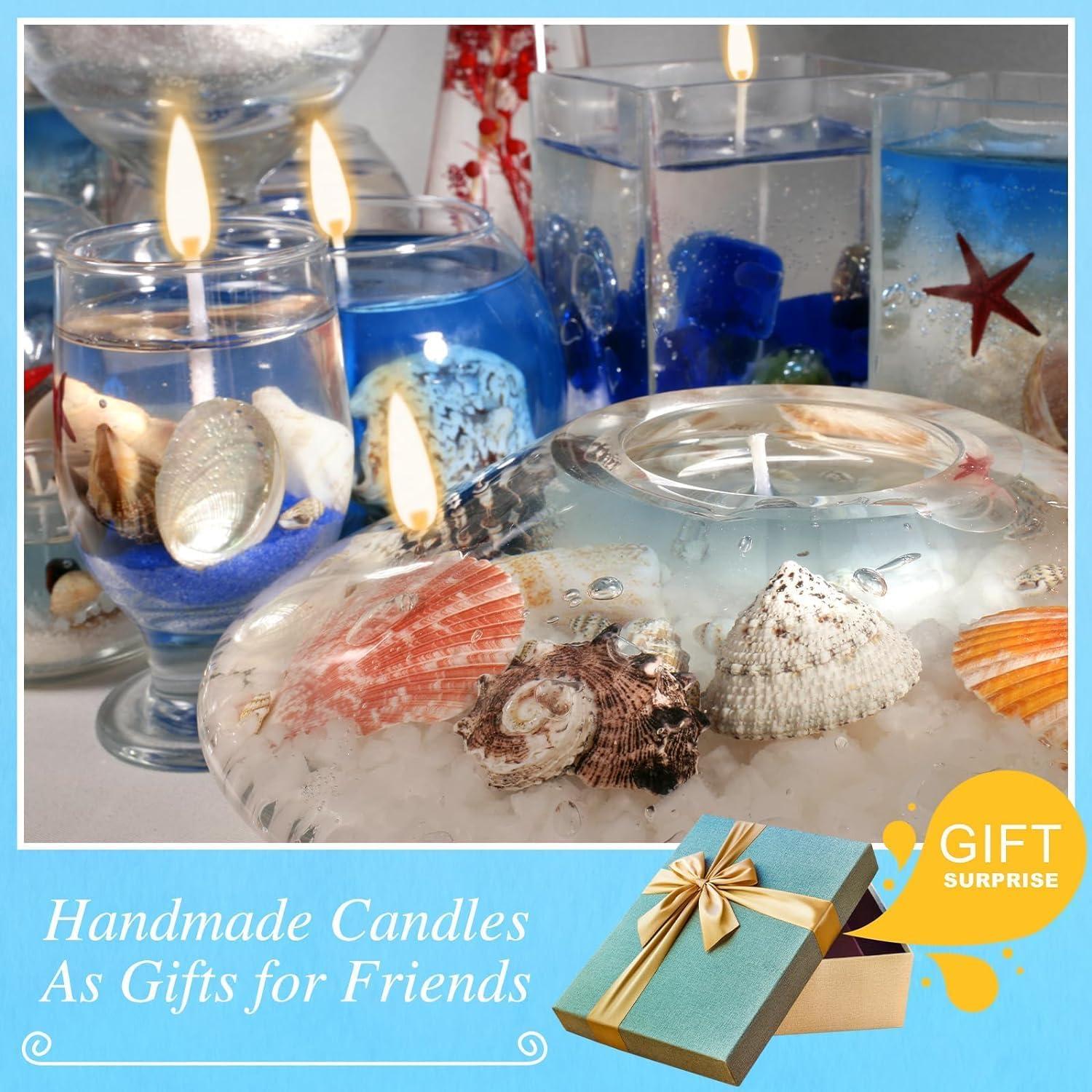 Cera de Gel Transparente 1 kg para Velas HyqehrtYazc + 50 Mechas