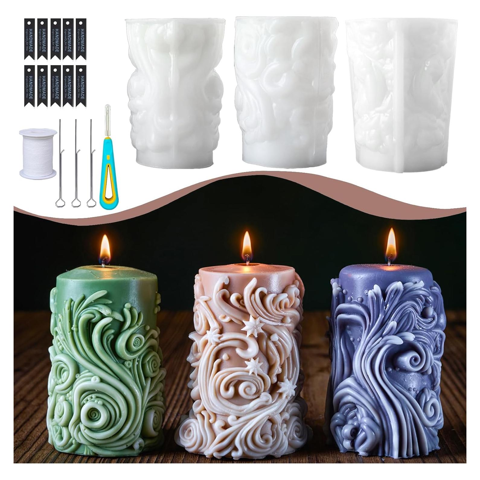 Juego de Moldes de Silicona para Velas Dacies - Cilíndricos DIY