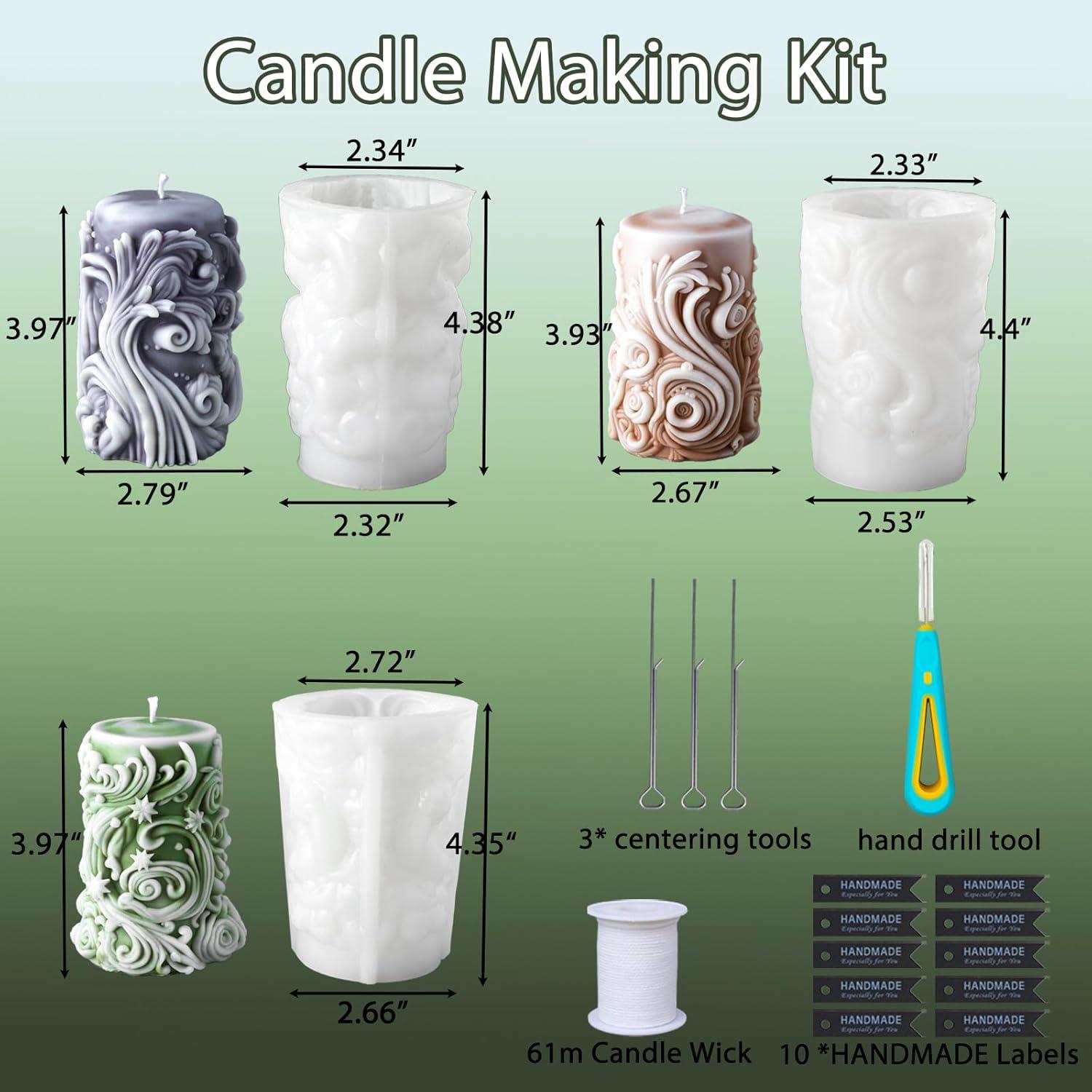 Juego de Moldes de Silicona para Velas Dacies - Cilíndricos DIY