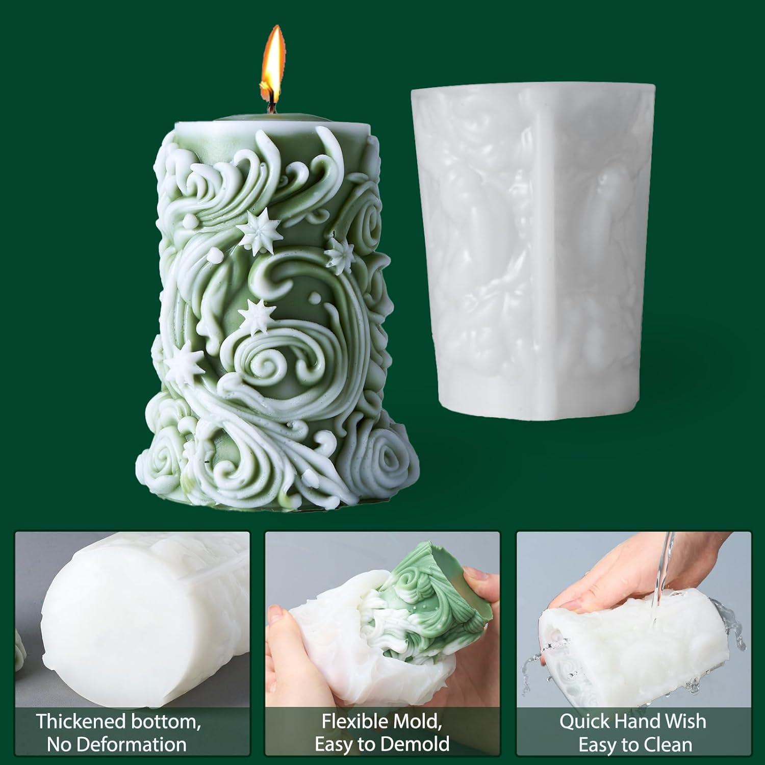 Juego de Moldes de Silicona para Velas Dacies - Cilíndricos DIY