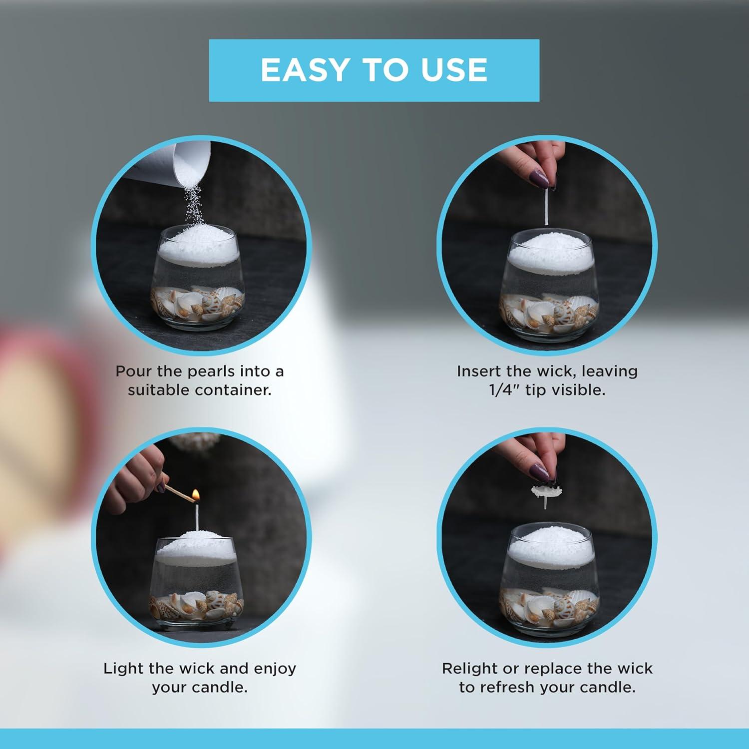 Kit de Velas de Arena Perlada Nimaware - 30 Mechas, 249.5 g