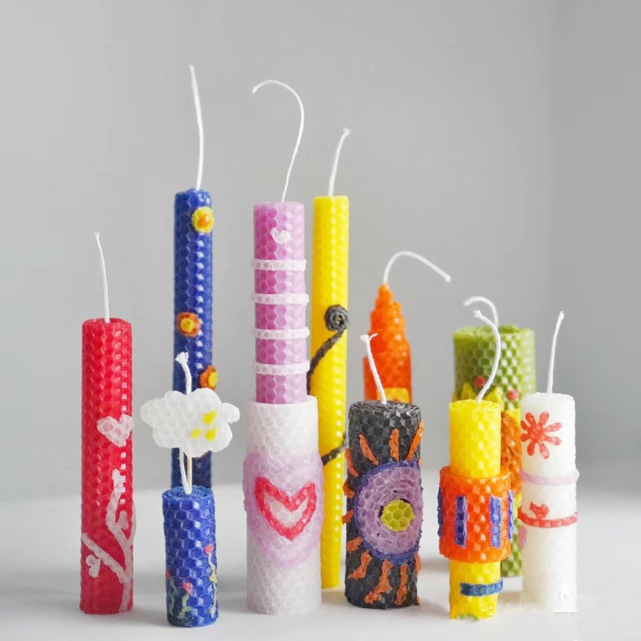 Kit de Hacer Velas de Cera de Abeja Phinicco 24 Hojas 20x20cm