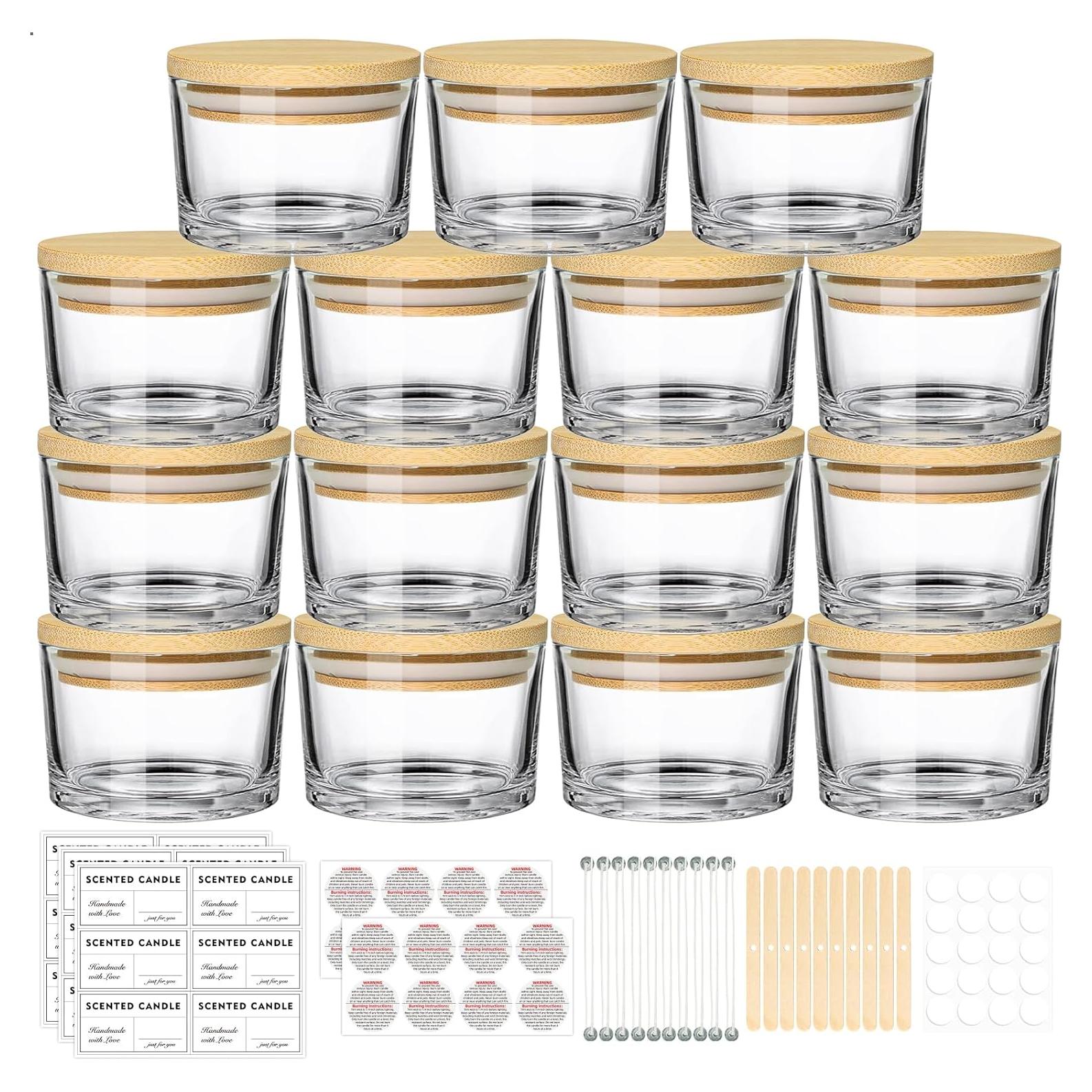 Frascos de vidrio para velas SUPMIND 4oz - Paquete de 15