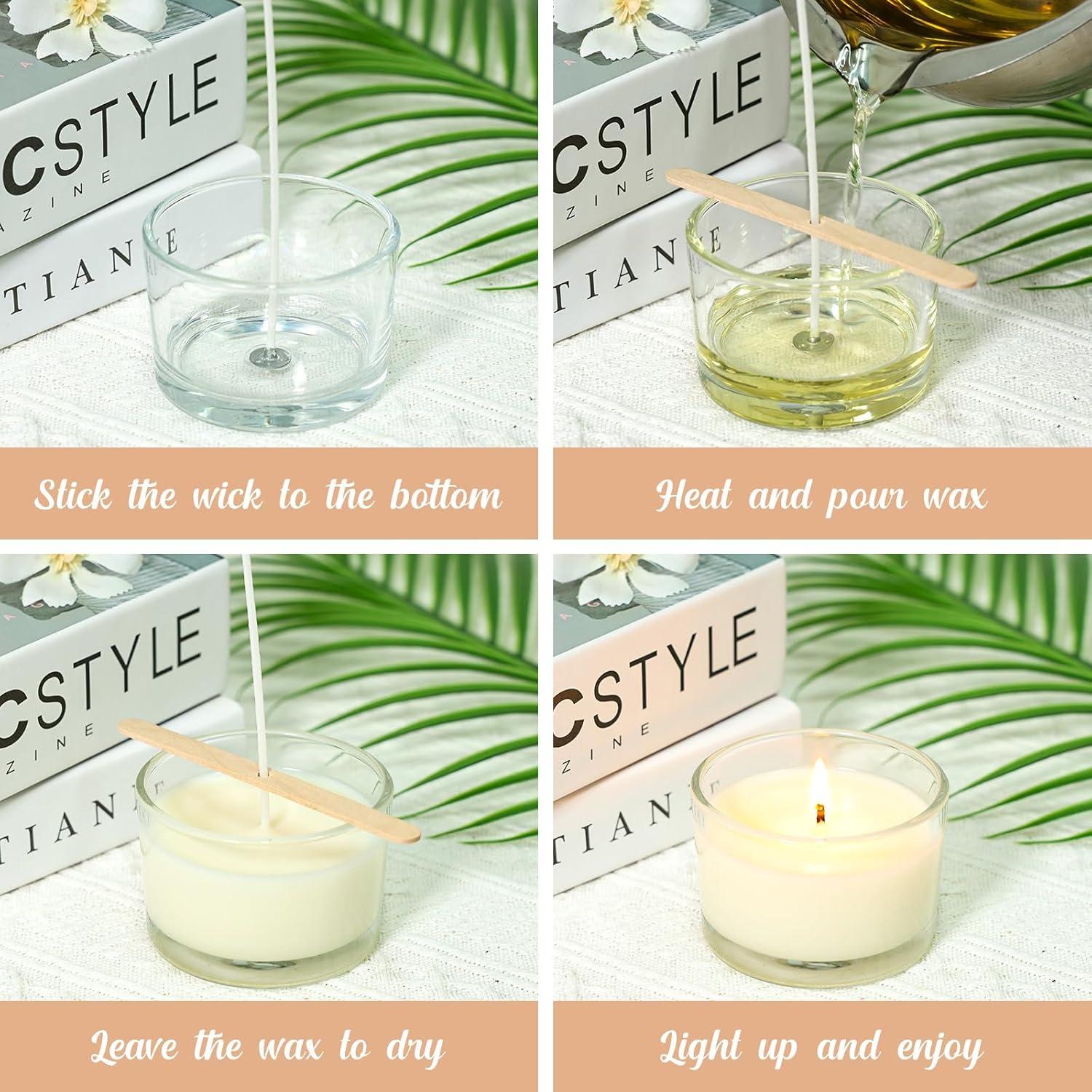 Frascos de vidrio para velas SUPMIND 4oz - Paquete de 15