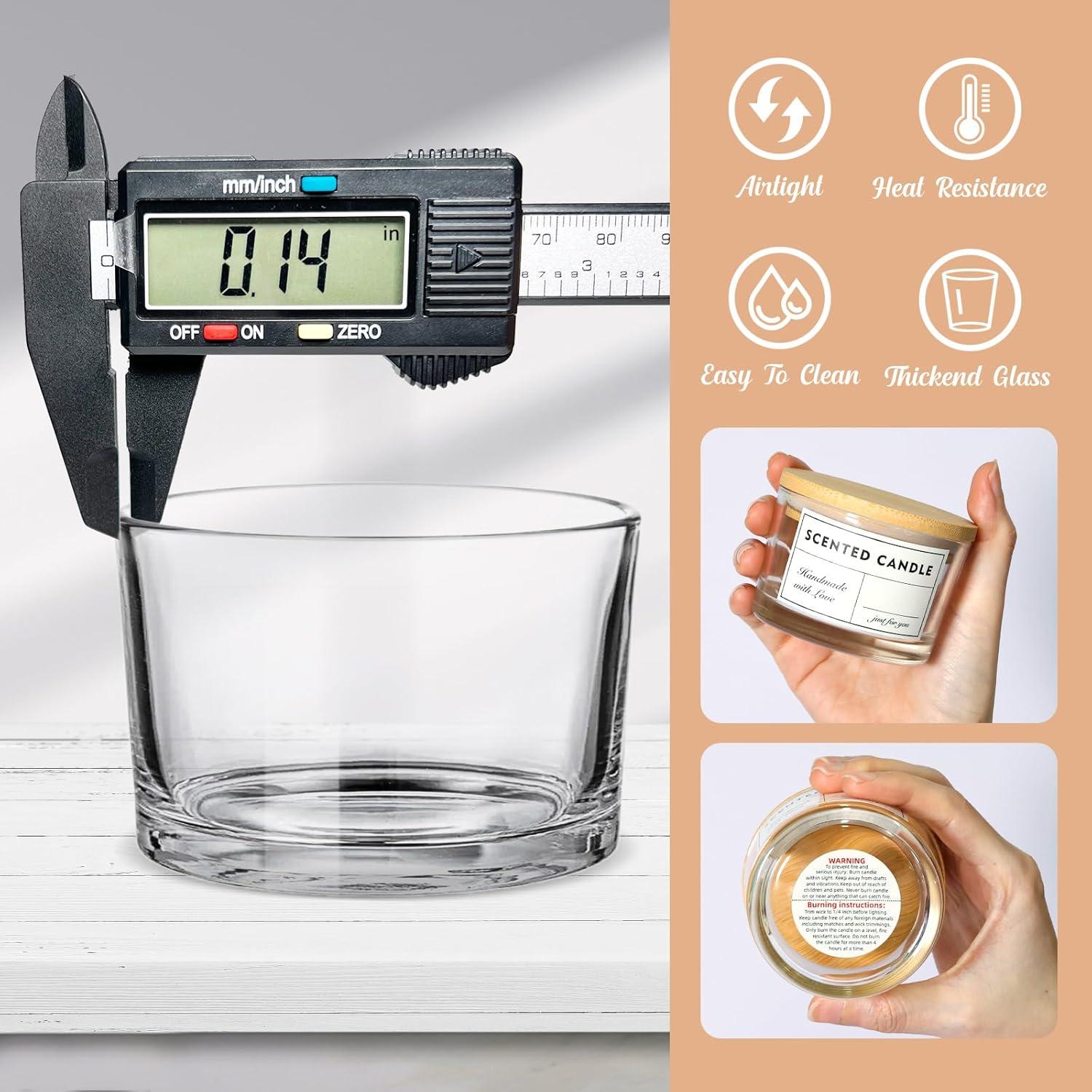 Frascos de vidrio para velas SUPMIND 4oz - Paquete de 15