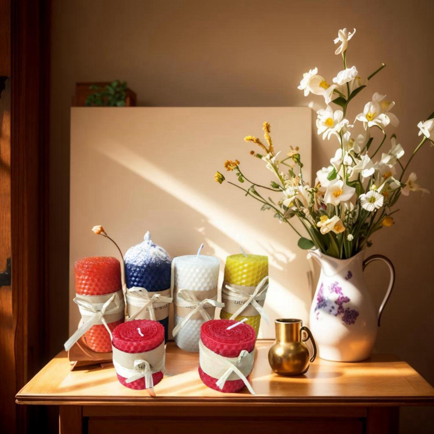 Kit de Velas DIY de Cera de Abejas XIANGZHU - 20 Piezas