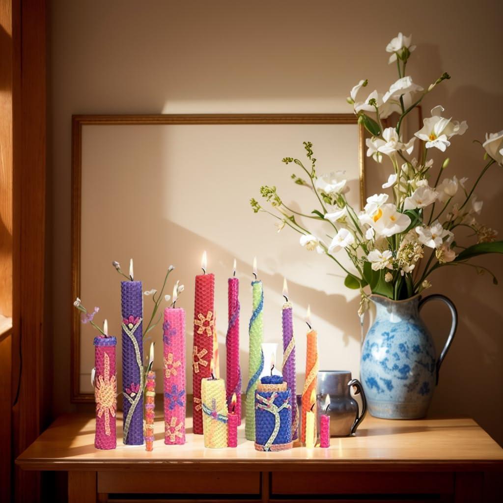 Kit de Velas DIY de Cera de Abejas XIANGZHU - 20 Piezas