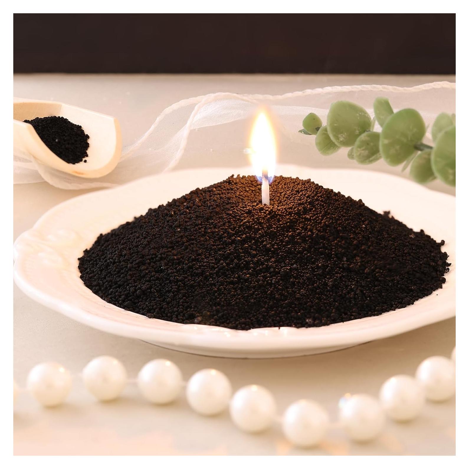 Kit de Fabricación de Velas de Arena Negra REISEN - 1kg, 10 Mechas