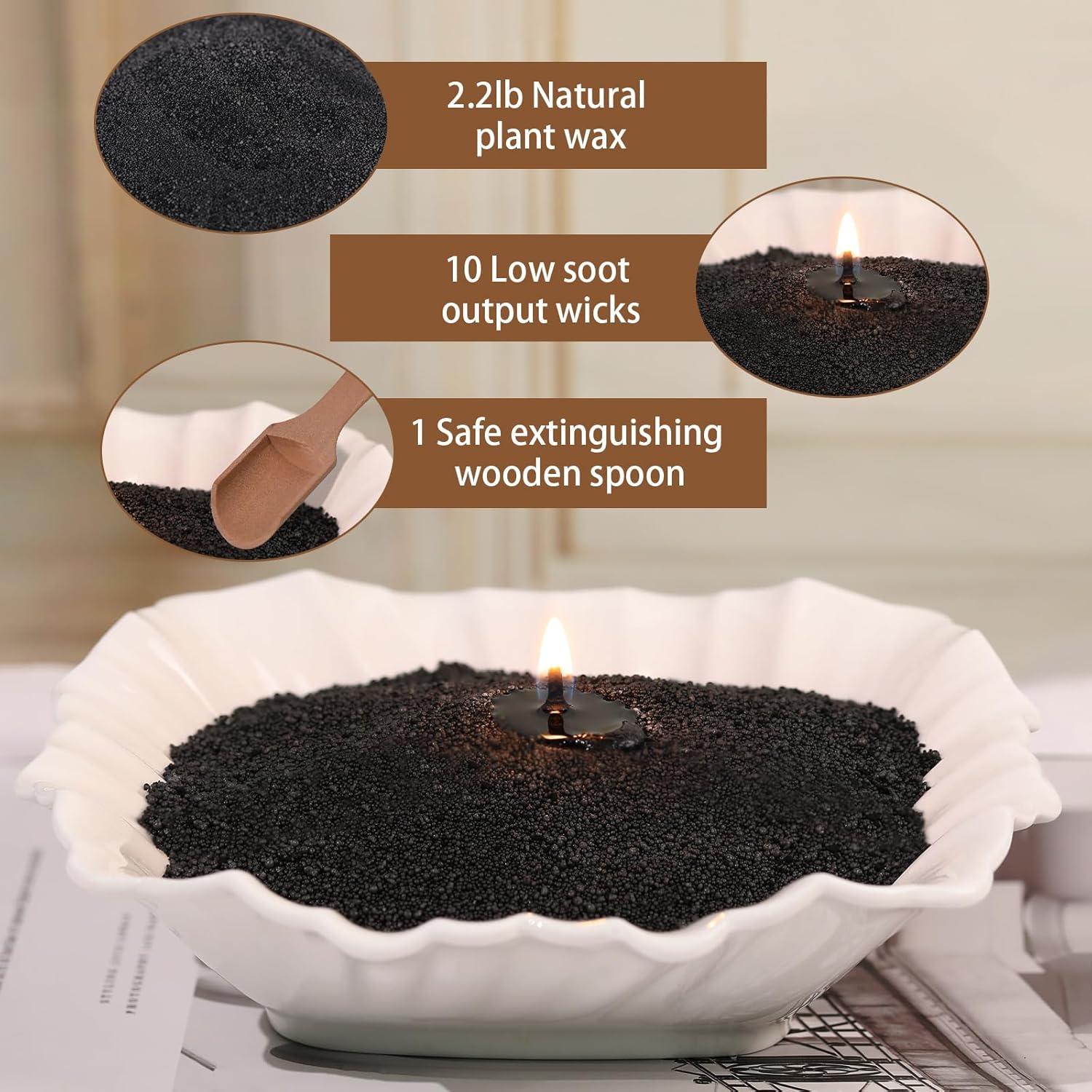 Kit de Fabricación de Velas de Arena Negra REISEN - 1kg, 10 Mechas