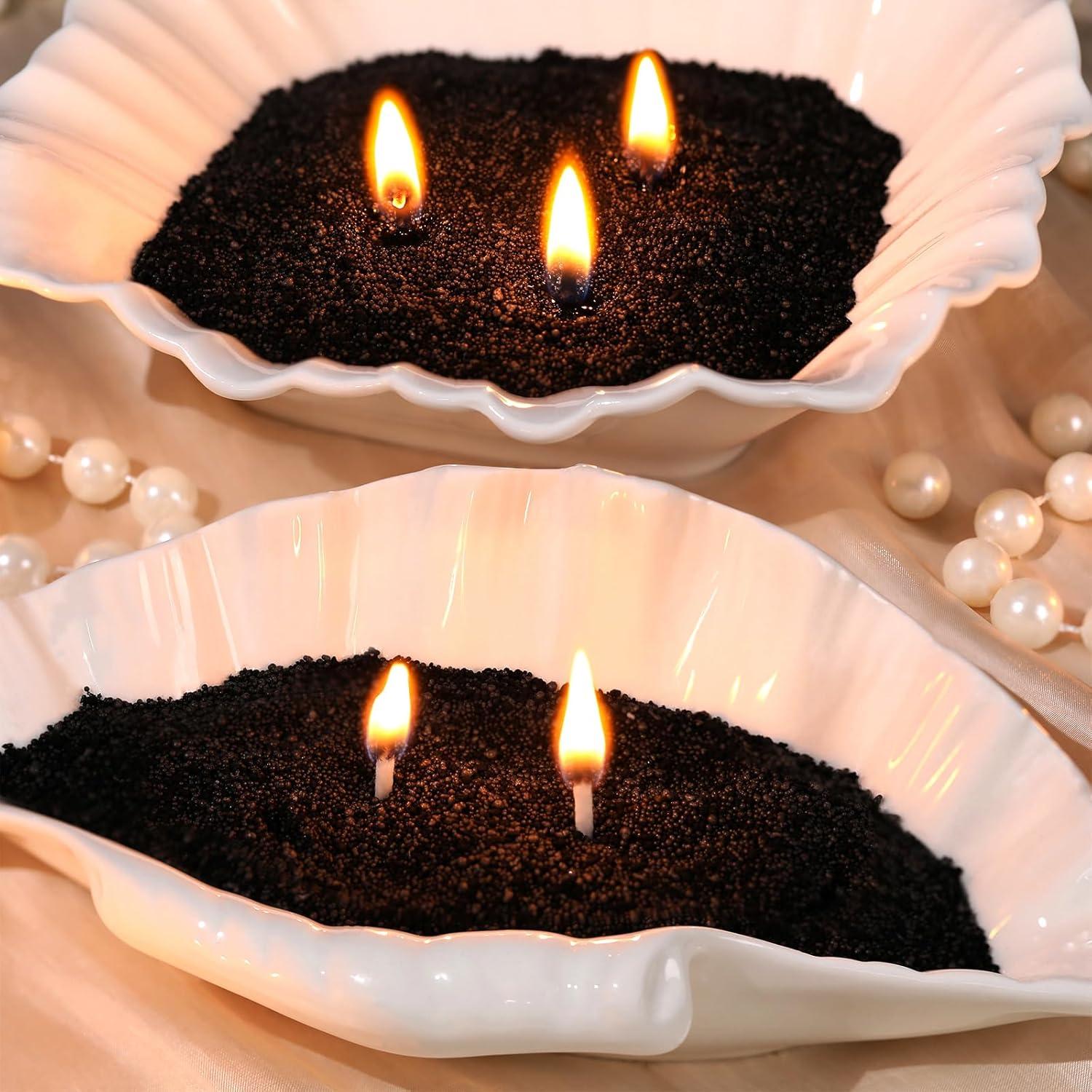 Kit de Fabricación de Velas de Arena Negra REISEN - 1kg, 10 Mechas