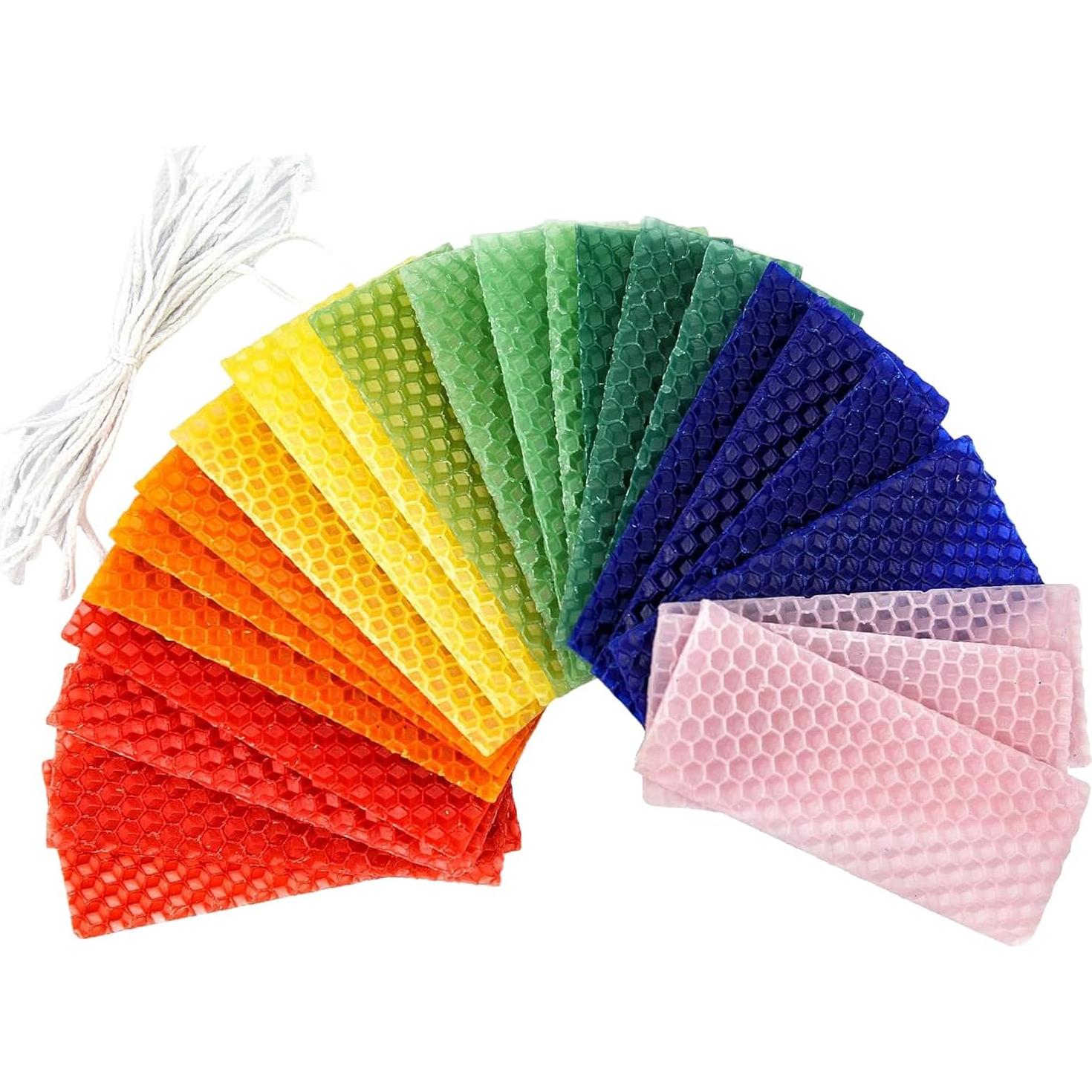 Kit de Velas de Cera de Abeja La Compañía Dreidel - DIY 24 Velas