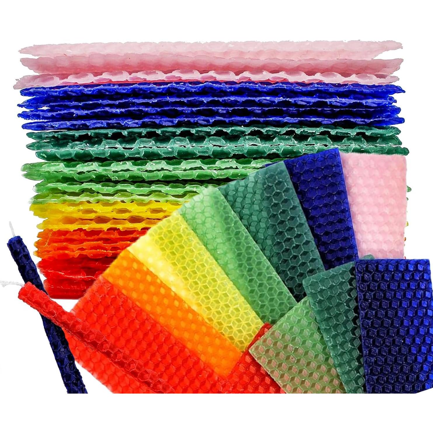 Kit de Velas de Cera de Abeja La Compañía Dreidel - DIY 24 Velas