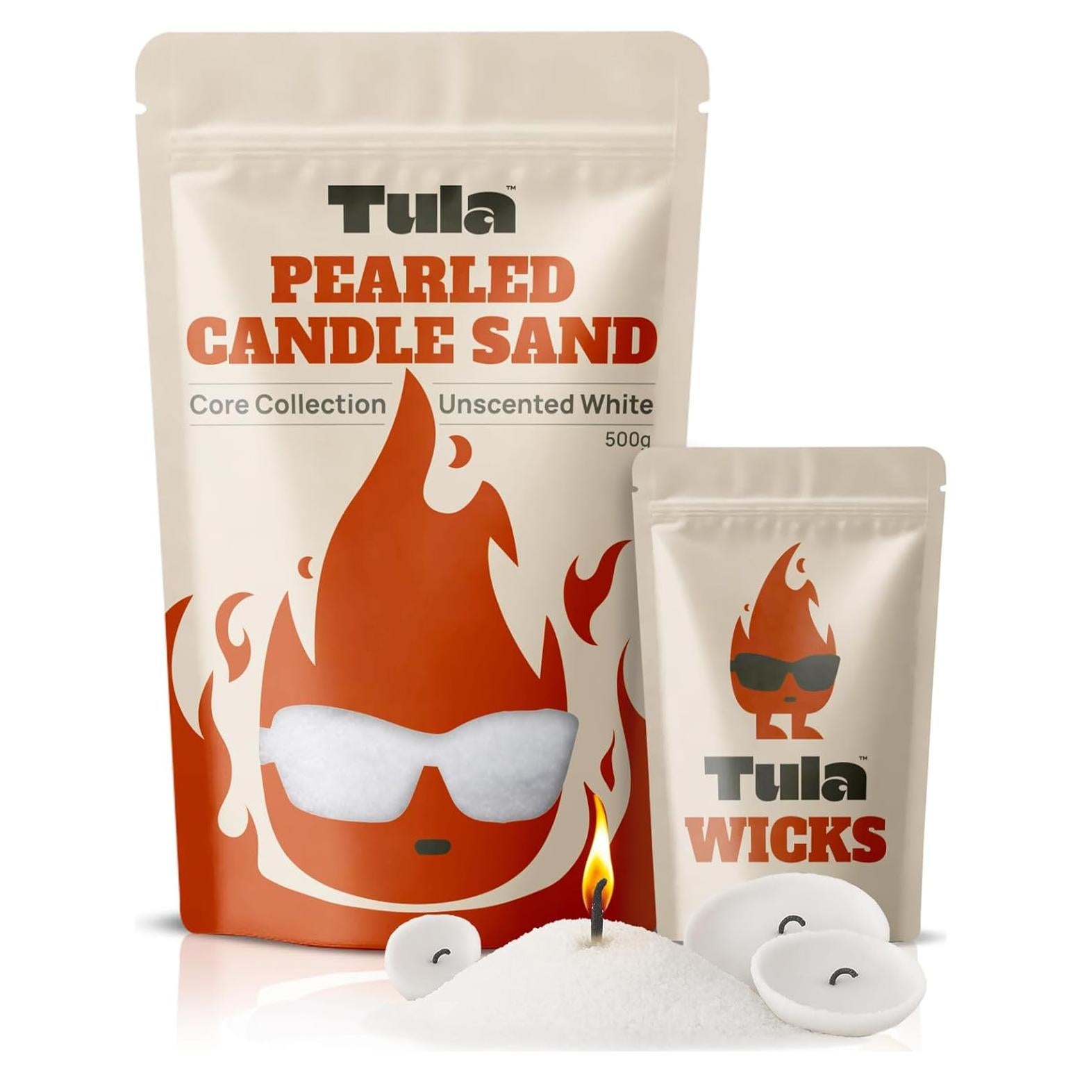 Kit de Velas Perladas Tula 500g - Cera a Base de Plantas