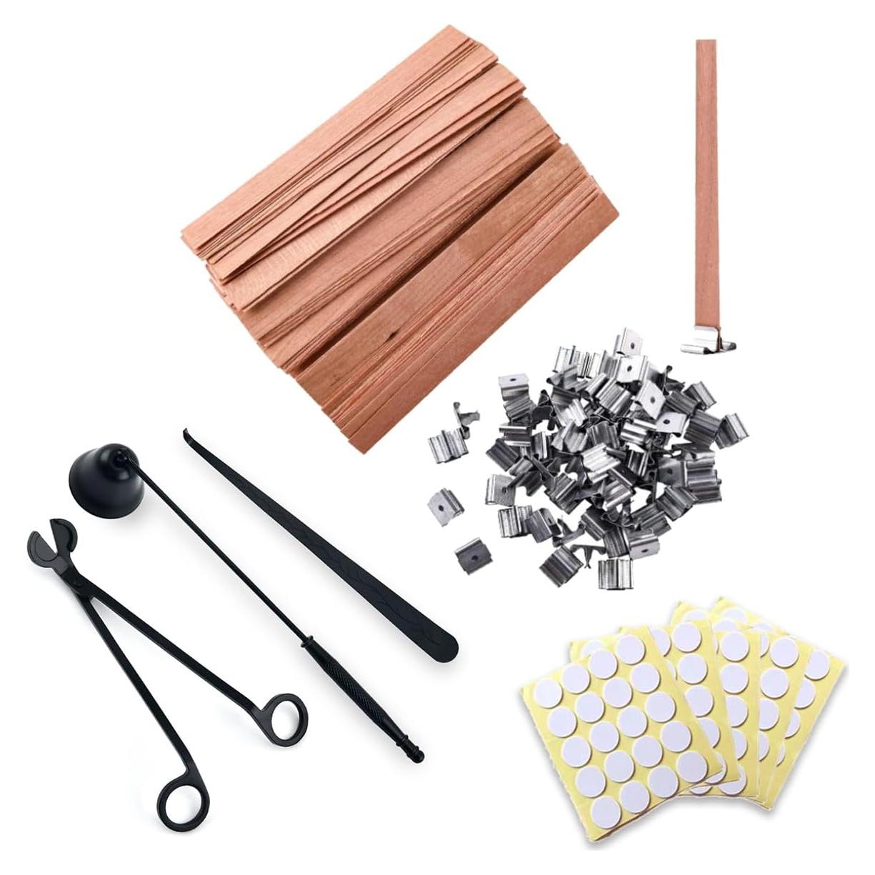 Kit 100 Mechas de Madera para Velas XBTEBBWL 13x1.27cm