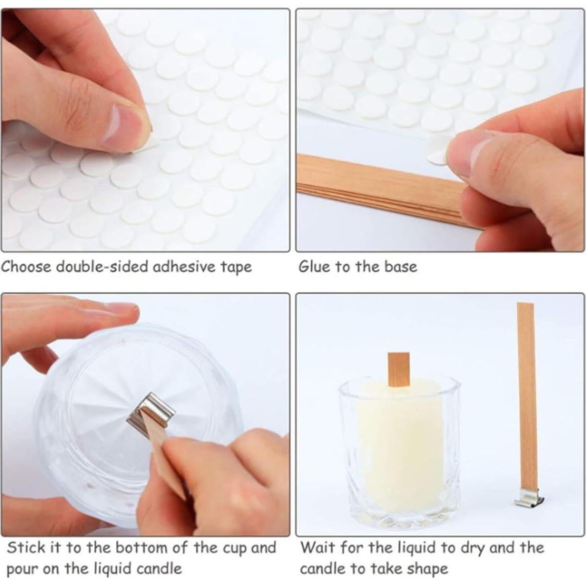 Kit 100 Mechas de Madera para Velas XBTEBBWL 13x1.27cm