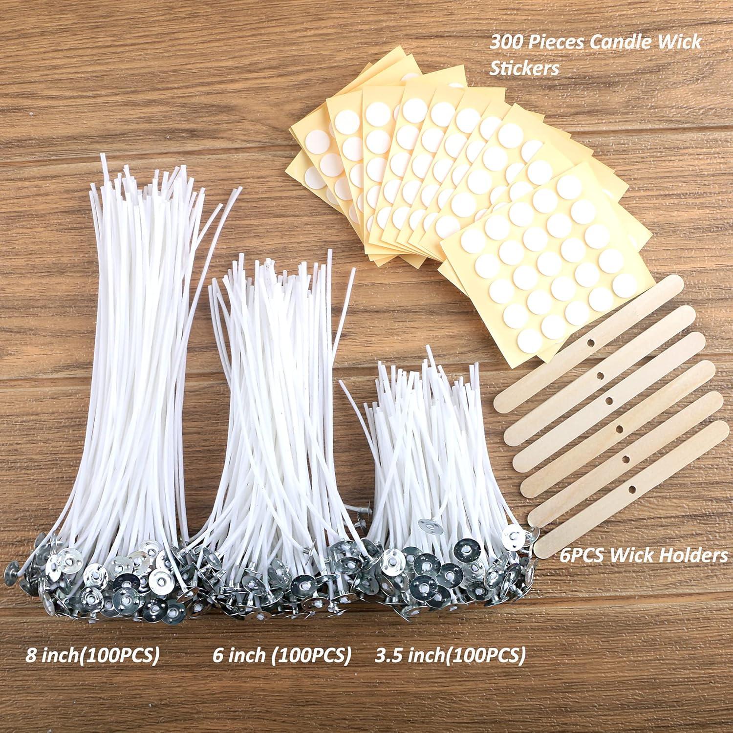 Kit para Hacer Velas MILIVIXAY 300pcs Mechas Algodón 8.9-20.3cm