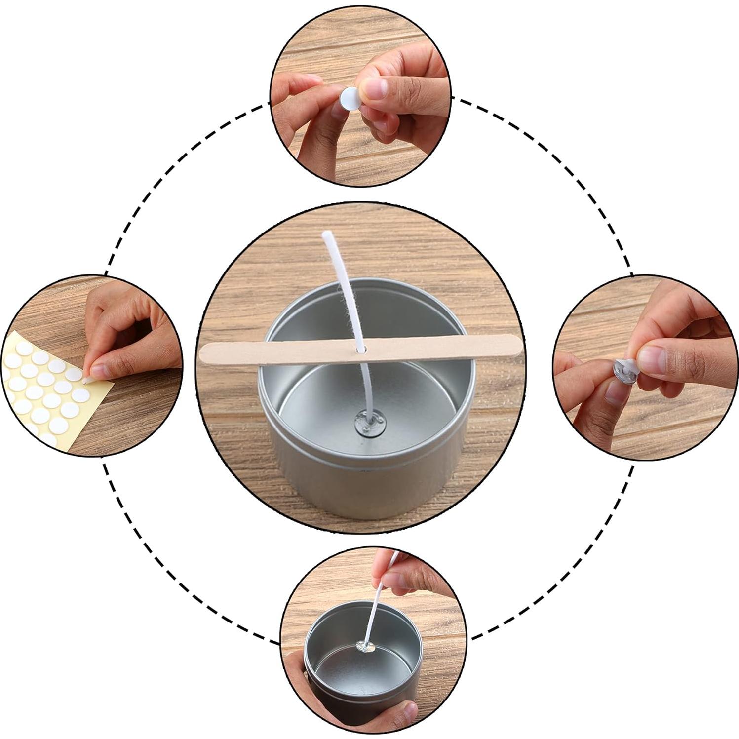 Kit para Hacer Velas MILIVIXAY 300pcs Mechas Algodón 8.9-20.3cm