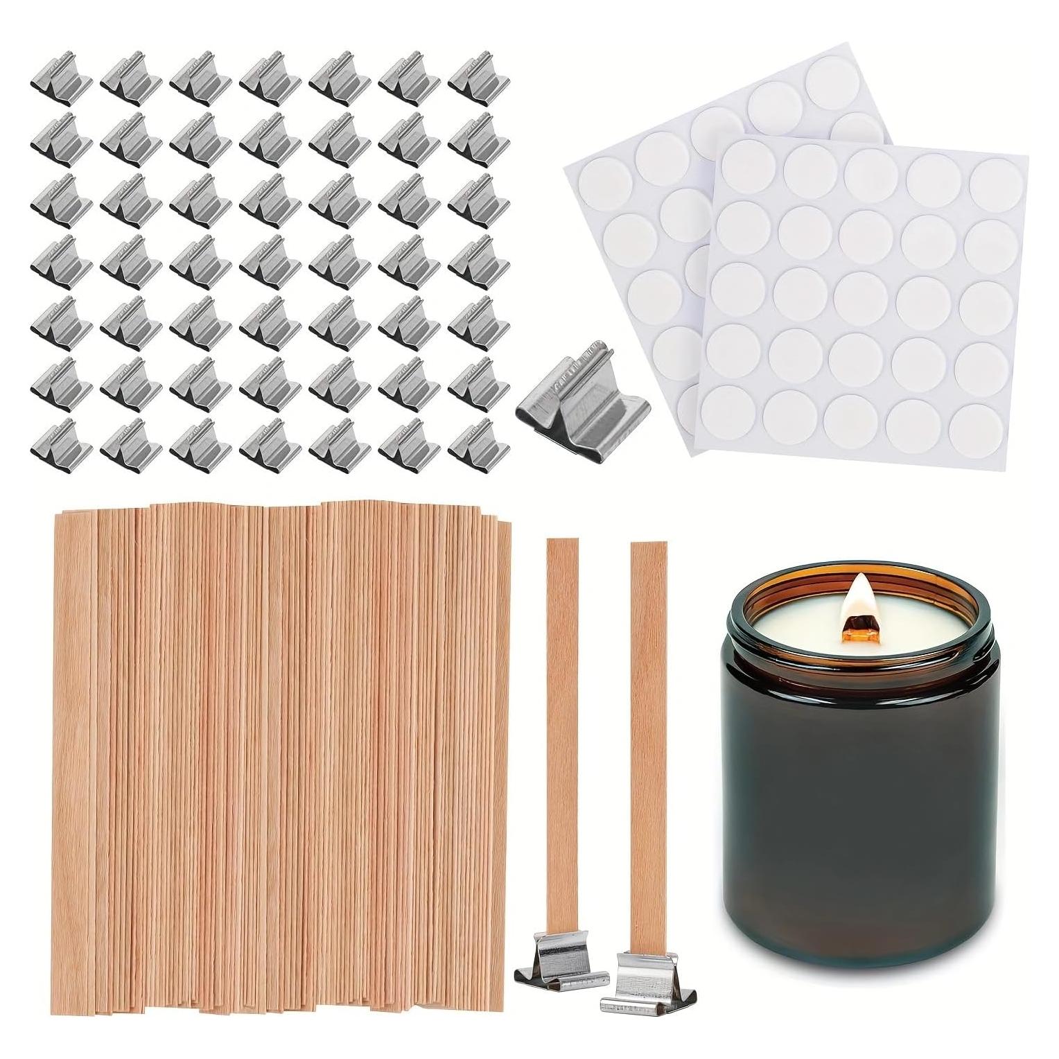 Kit Completo de Mechas de Madera Blingfun 150pcs para Velas