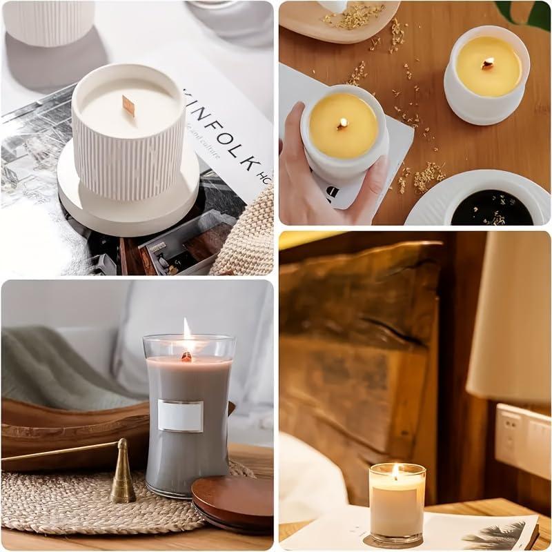 Kit Completo de Mechas de Madera Blingfun 150pcs para Velas