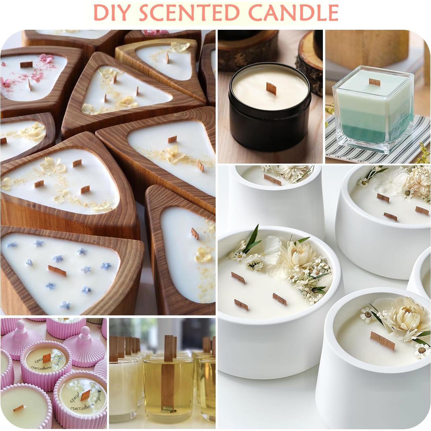 Kit Completo de Mechas de Madera Blingfun 150pcs para Velas