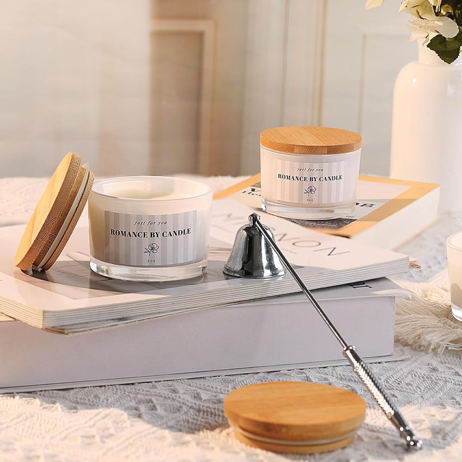 12 Tarros de Vidrio para Hacer Velas 4oz REISEN con Accesorios