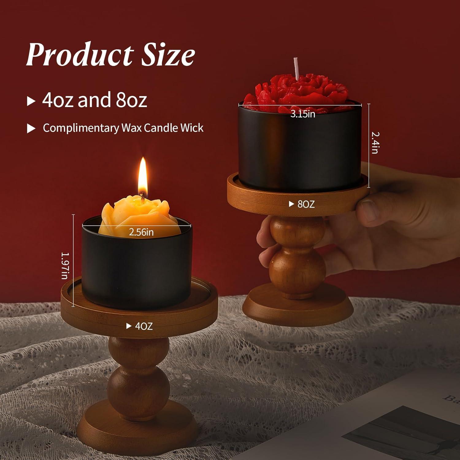 Latas de Vela MGLIFEUL 4oz Negras - 12 Piezas, DIY