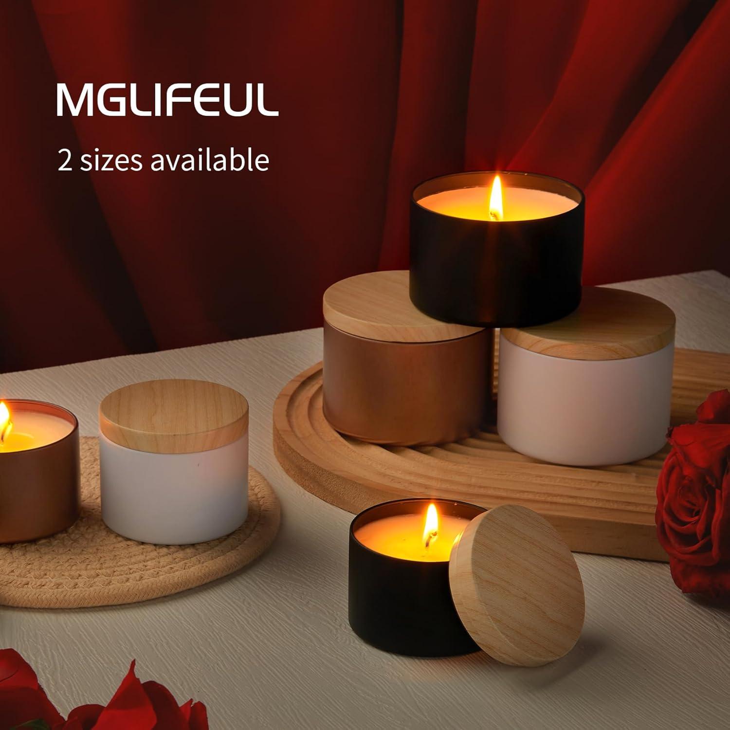 Latas de Vela MGLIFEUL 4oz Negras - 12 Piezas, DIY