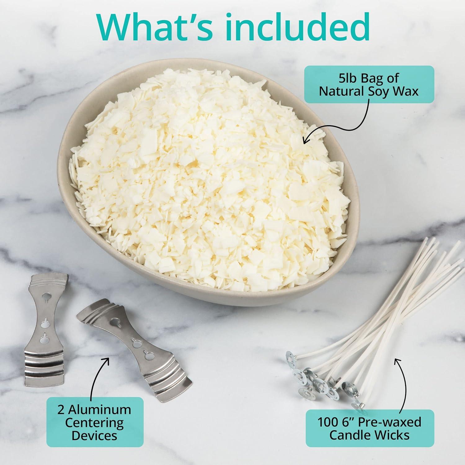 Cera de Soja Hearts & Crafts 2.27 kg + 100 Mechas + Herramientas