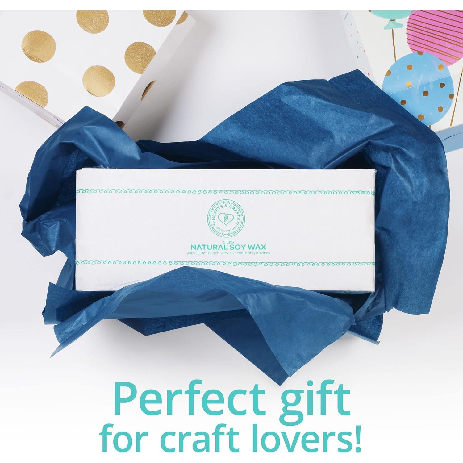 Cera de Soja Hearts & Crafts 2.27 kg + 100 Mechas + Herramientas