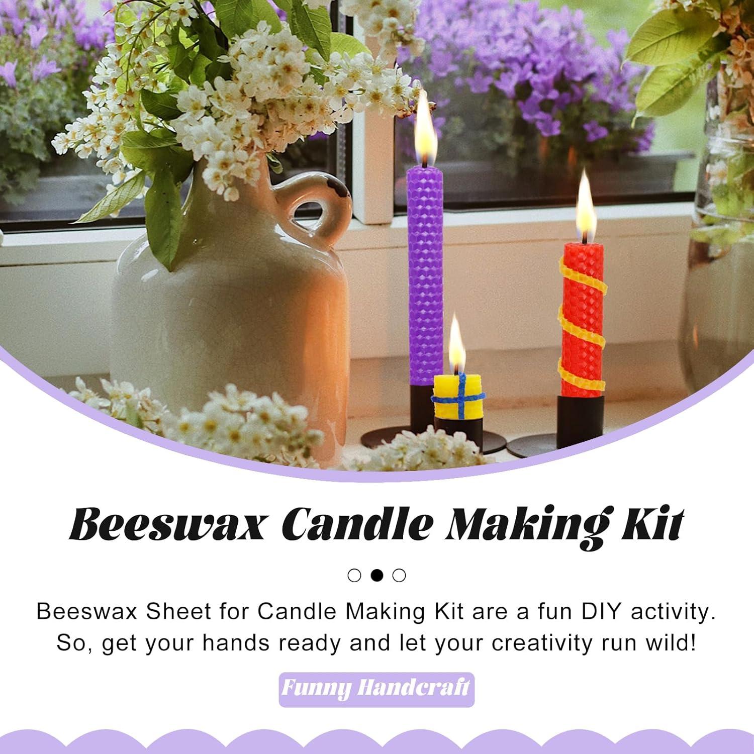 Kit de Fabricación de Velas de Cera de Abeja Clarissaway - 12 Piezas