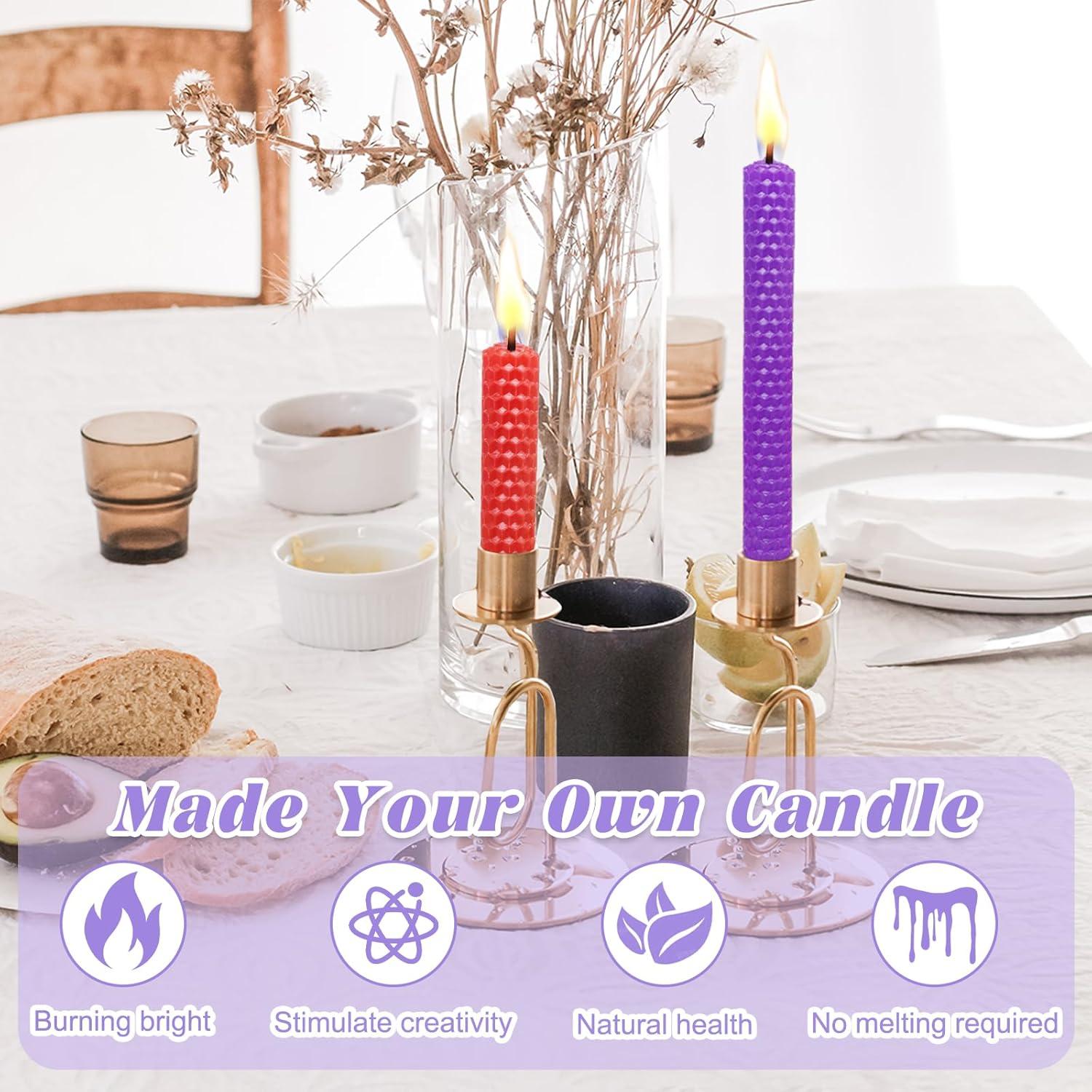 Kit de Fabricación de Velas de Cera de Abeja Clarissaway - 12 Piezas