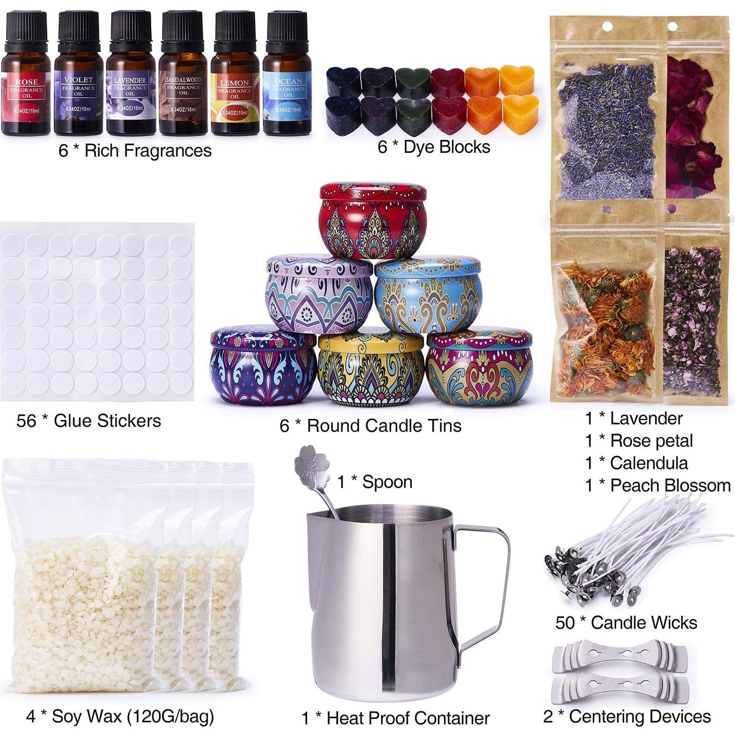 Kit de Fabricación de Velas Lucky Goddness - 1.33 kg, Bohemio